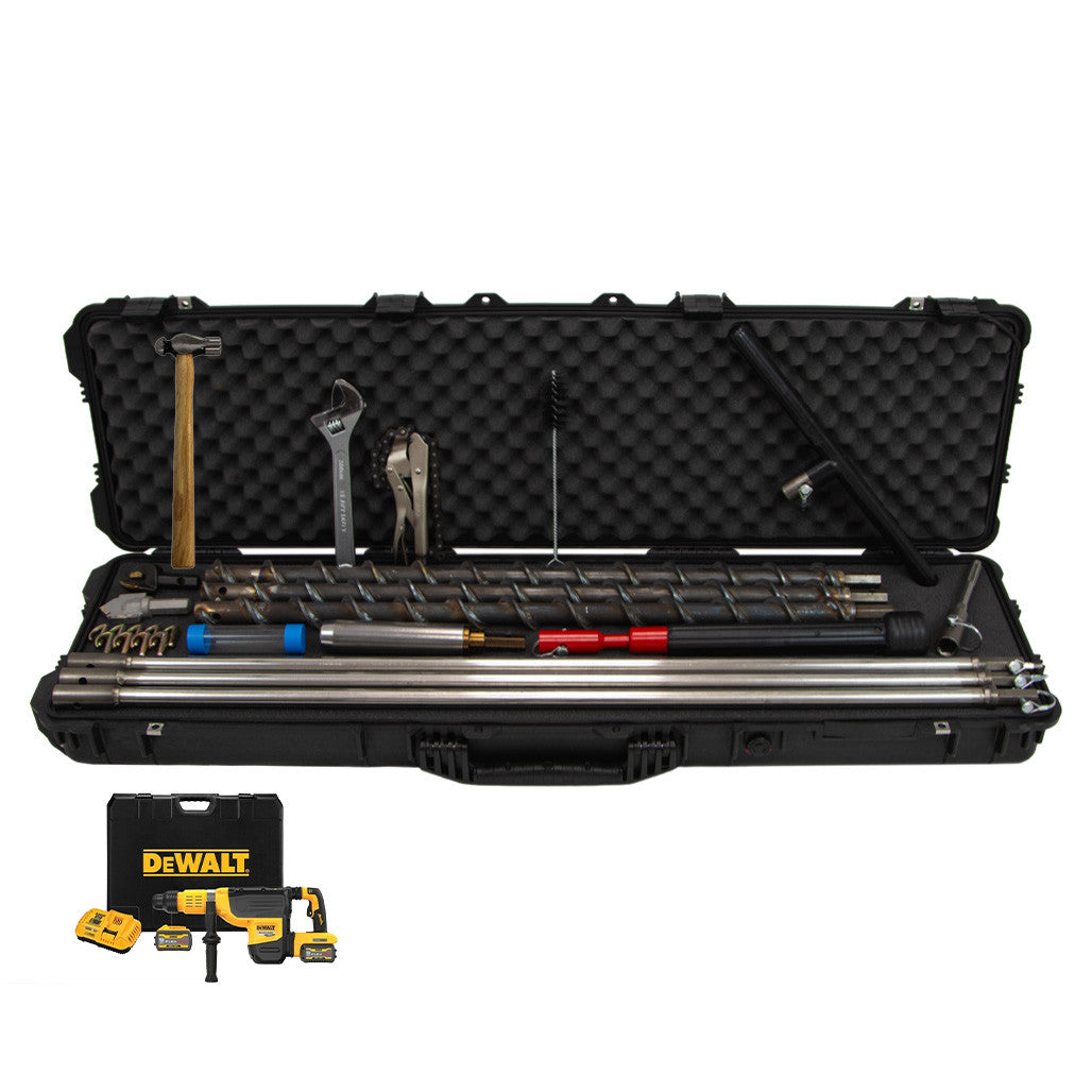 AMS 2 Flighted Auger Kit w/ Drill, Hex QP | AMS Soil Sampling Equipment