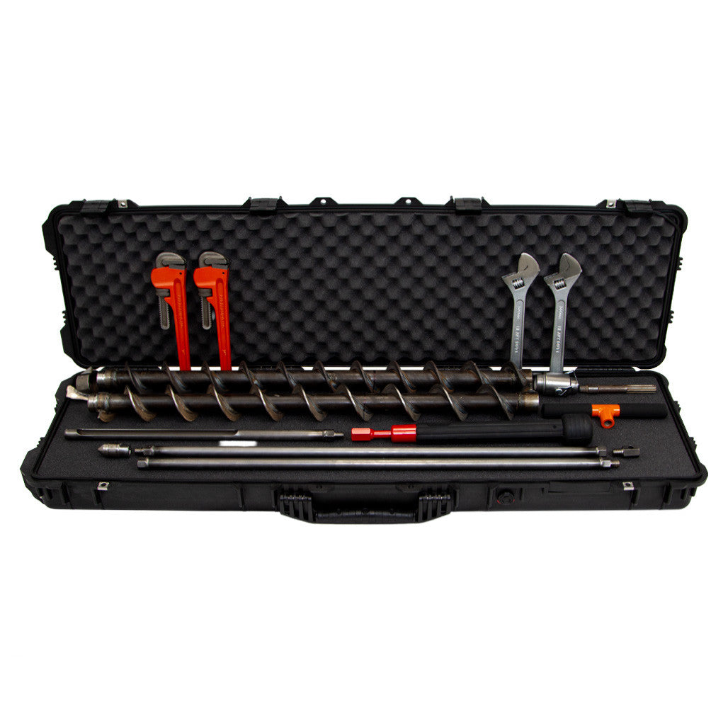 AMS 3 Hollowstem Flighted Auger Kit w/ No Drill, 5/8 Thread | AMS Soil Sampling Equipment
