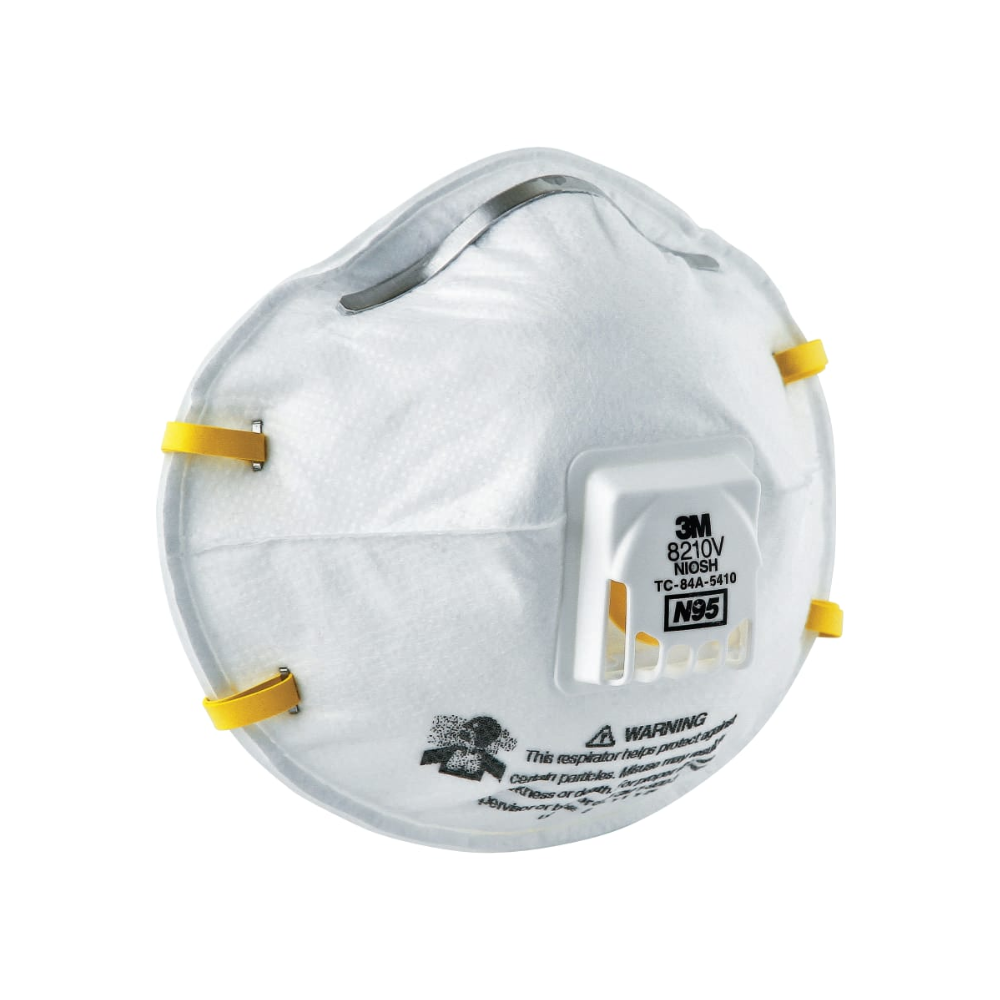 3M N95 Particulate Respirator – Half Facepiece, Two Fixed Straps, Non-Oil Particles, White (Box of 10)