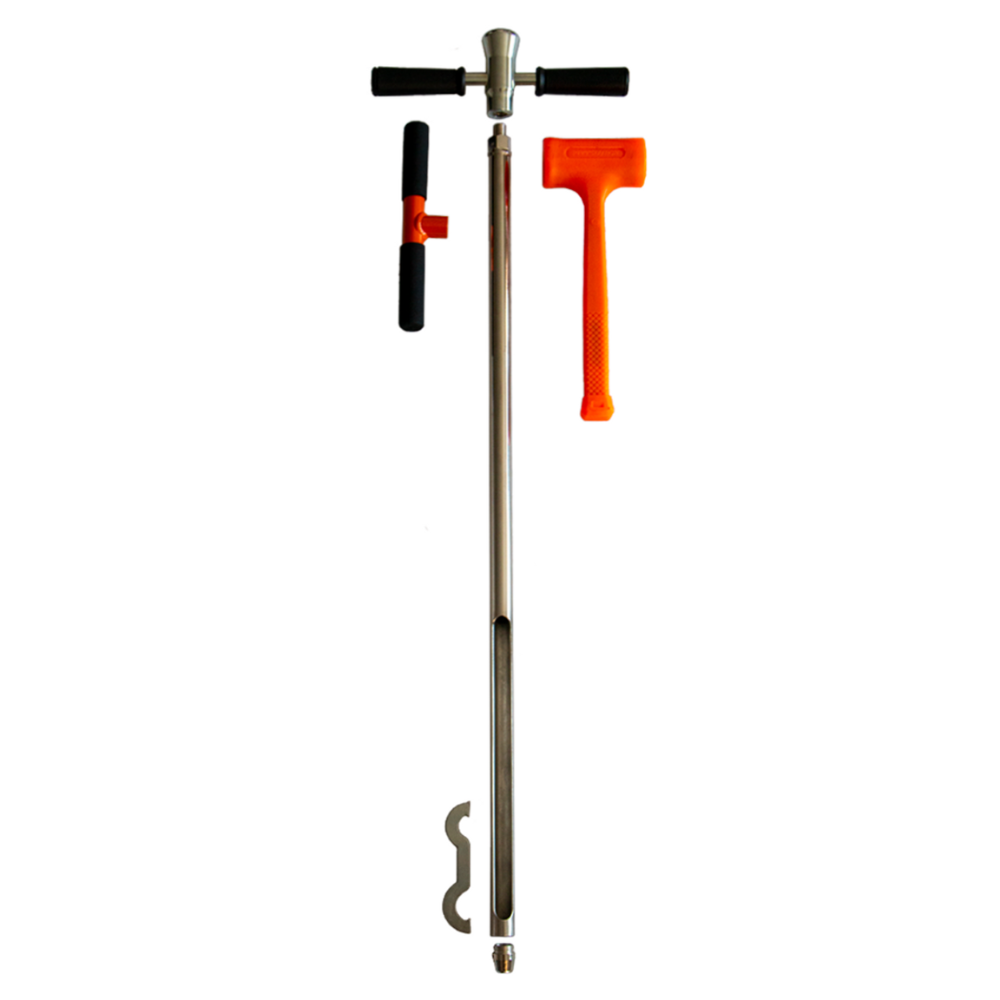 425.501 AMS 1" x 36" Hammer-Head Replaceable Tip Soil Probe Kit with 5/8" Thread