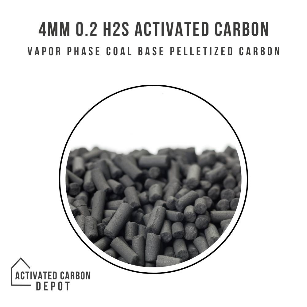 4mm Pellet Carbon – 0.2% H₂S Removal (Coal-Based)