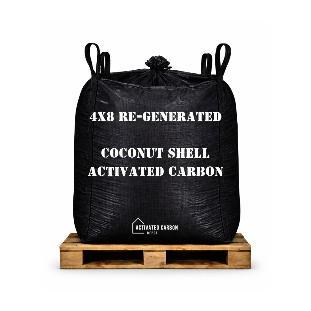 4x8 Re-Generated Coconut Shell Activated Carbon Super Sack & Pallet Options - 1100lbs