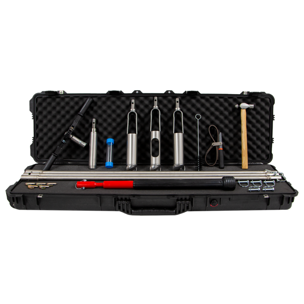 AMS 2-1/4" Basic Soil Sampling Kit w/ Ratcheting Cross Handle, Hex Quick Pin
