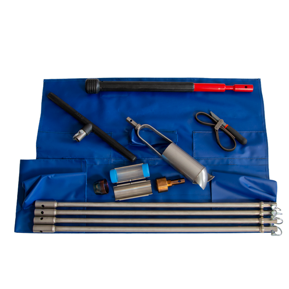 AMS 3-1/4” X 3' Stainless Steel Split Soil Core Sampling Mini Kit, Hex Quick Pin