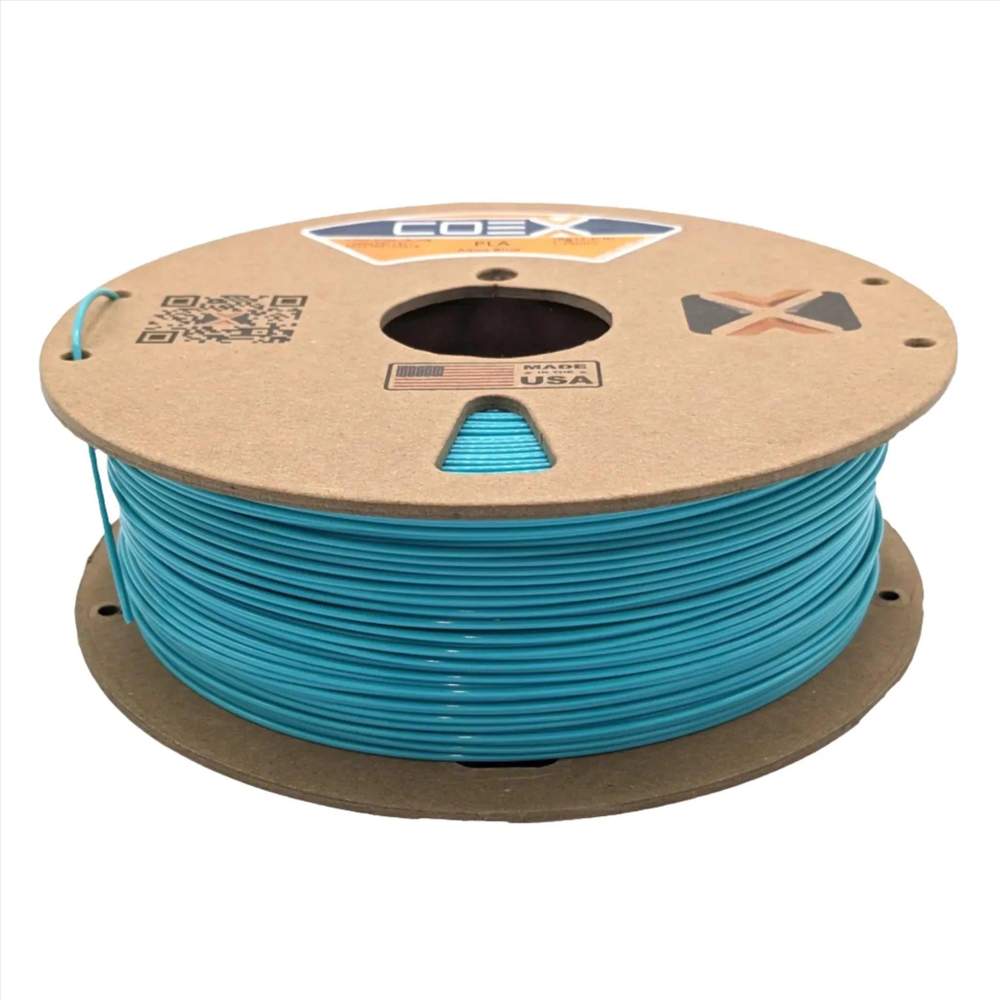 COEX 3D PLA Filament – Aqua Blue – Smooth Finish, Easy Print 3D Printing Material