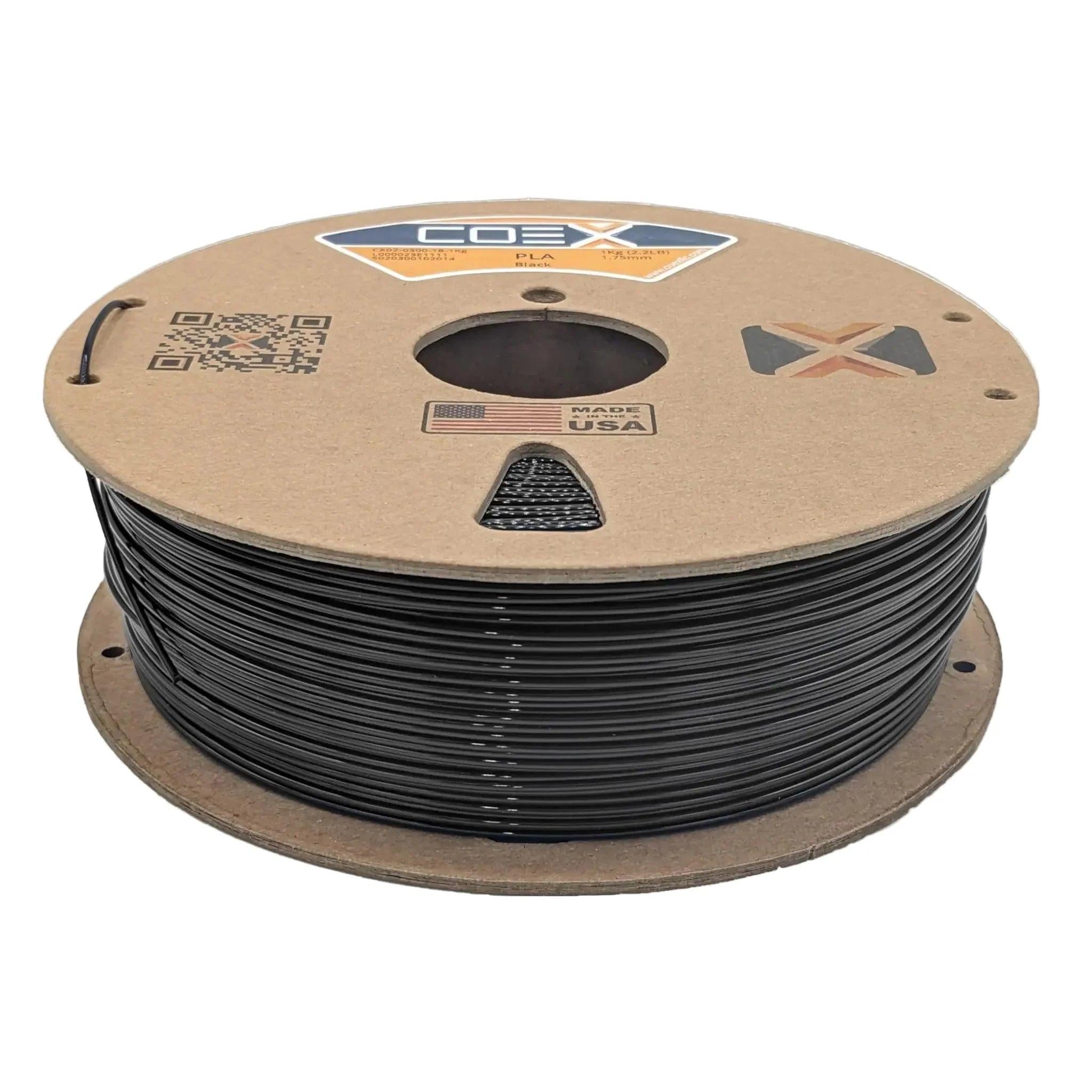 COEX 3D PLA Prime Filament – Black – Smooth Finish, Easy Print PLA