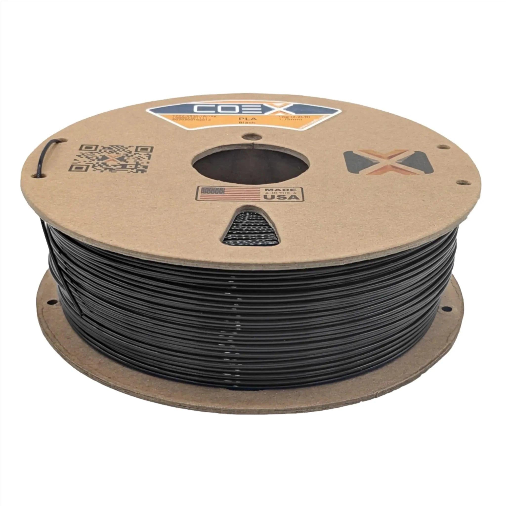 COEX 3D PLA Filament – Black – Easy Print, Smooth Finish 3D Printing Material