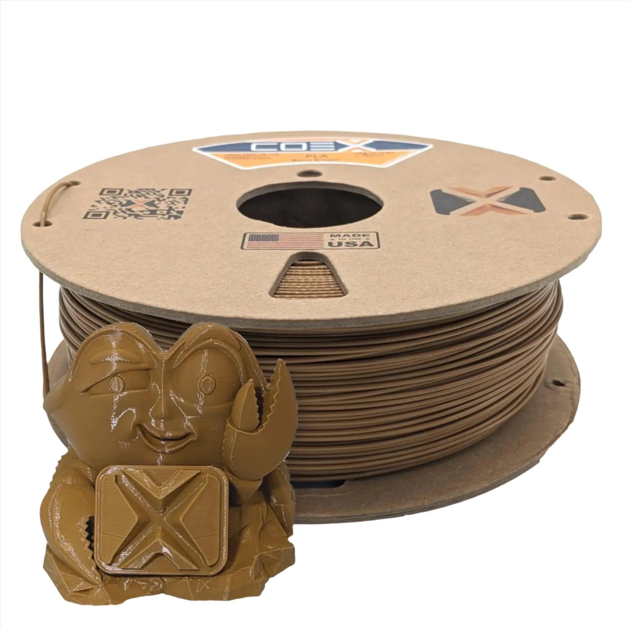 COEX 3D PLA Filament – Bone Brown – Easy Print, Smooth Finish 3D Printing Material