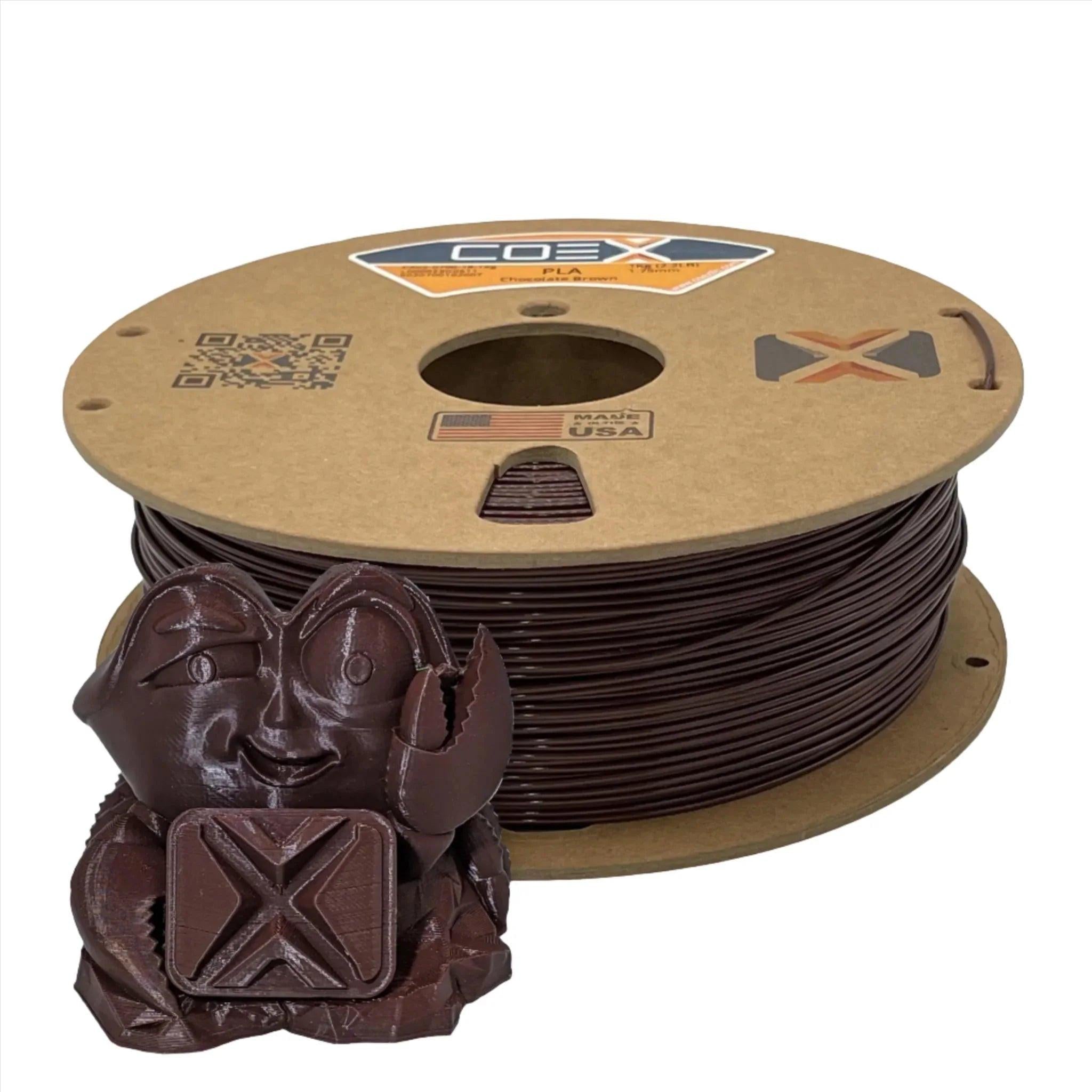 COEX 3D PLA Filament – Chocolate Brown – Easy Print, Smooth Finish 3D Printing Material