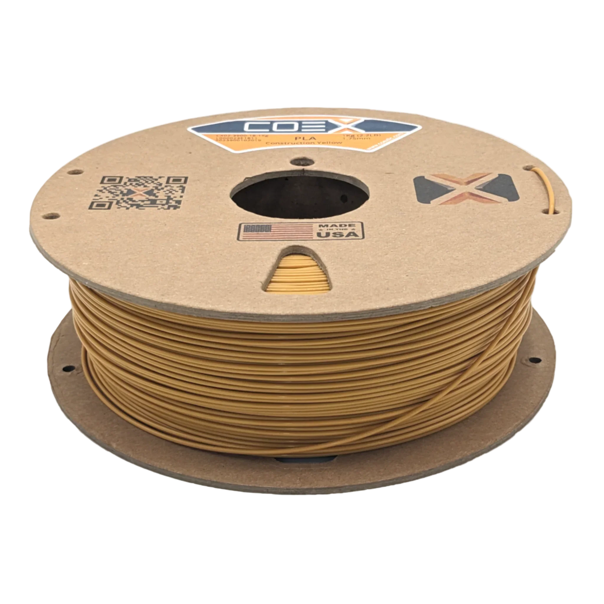 COEX 3D PLA Prime Filament – Construction Yellow – Smooth Finish, Easy Print PLA