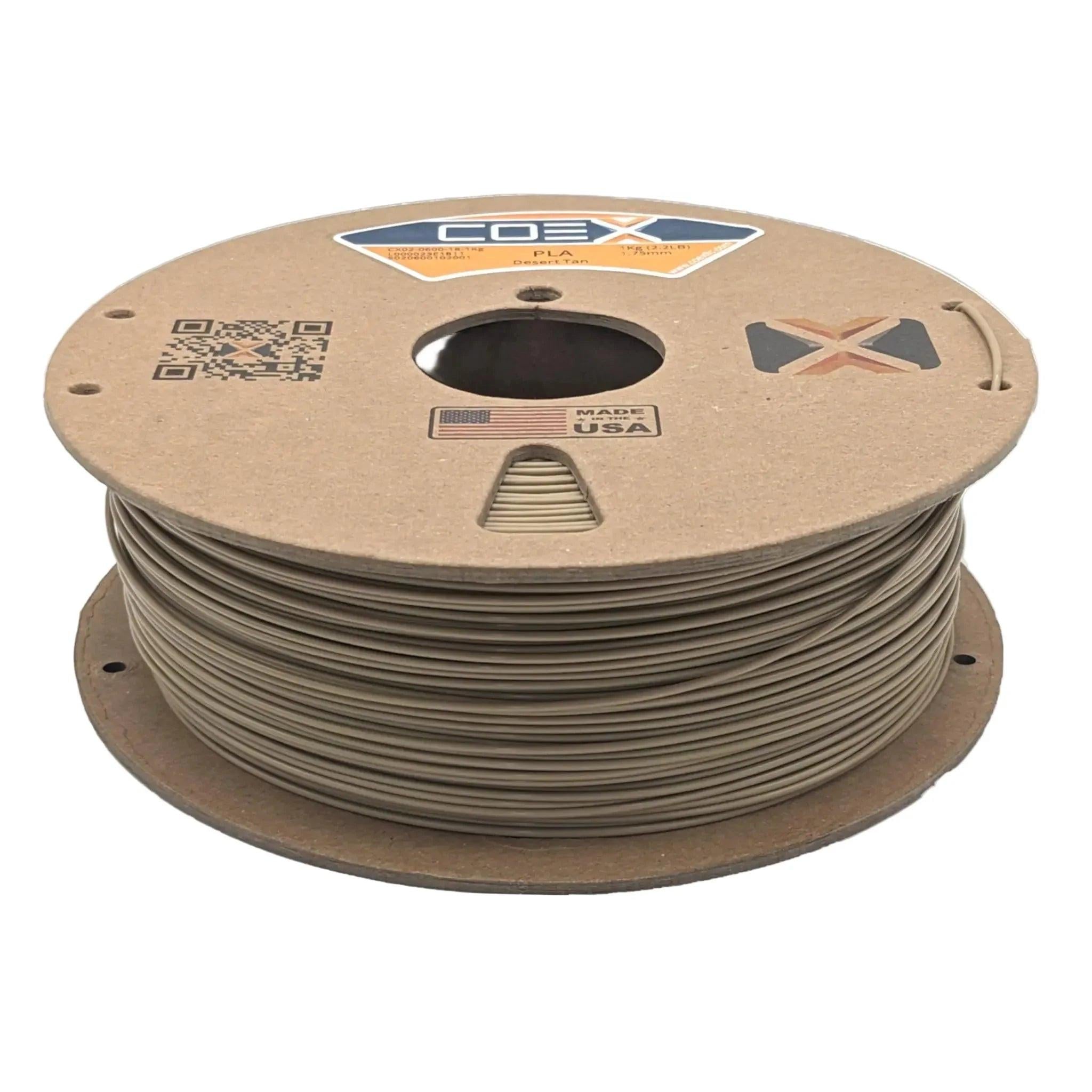 COEX 3D PLA Prime Filament – Desert Tan – Smooth Finish, Easy Print PLA