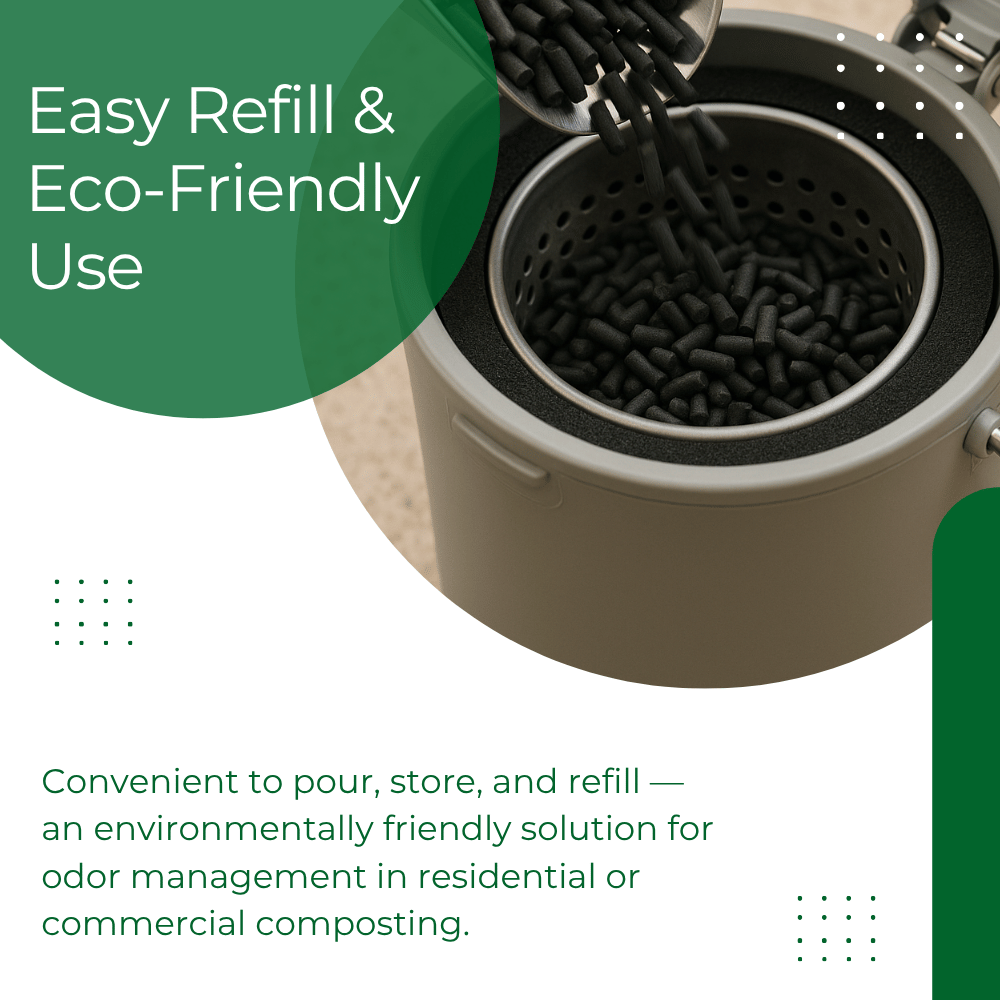 carbon for compost filter refill easy to use