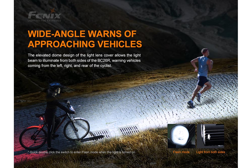 Fenix BC26R LED Bike Light | 1600 Lumens | 100° Beam | 65-Hour Runtime | IP68