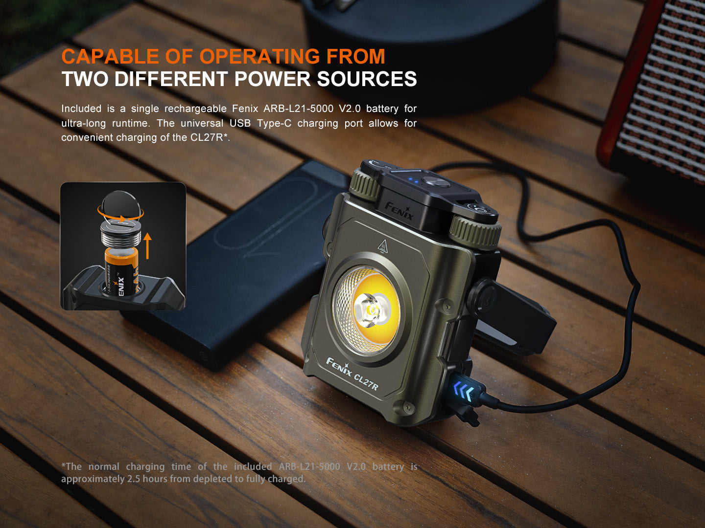 Fenix CL27R Multifunctional Outdoor Lantern | 1600 Lumens | Dual Beam | 2700K-6500K | IP66