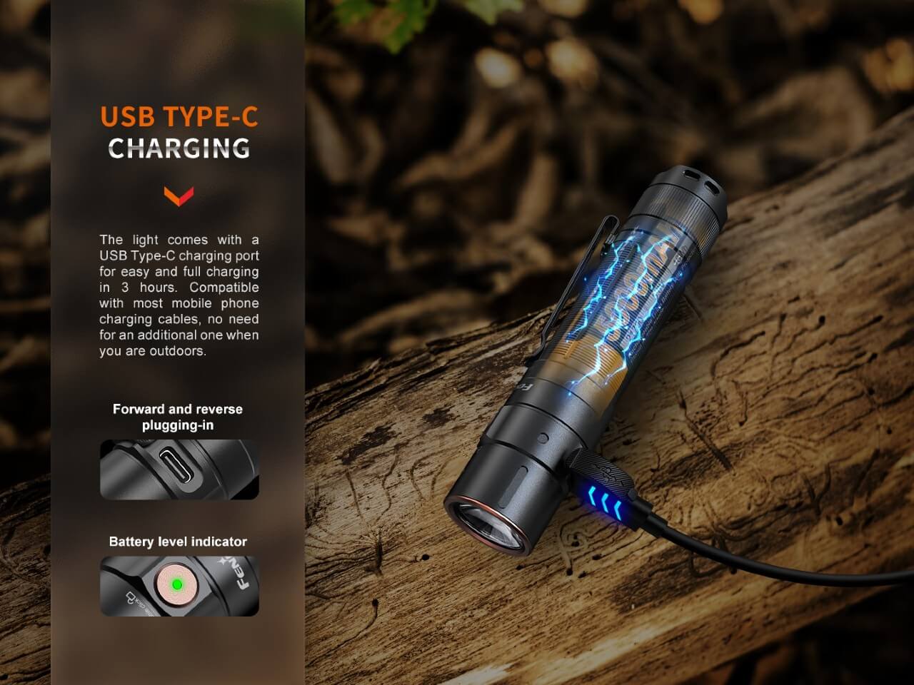 Fenix E35R Rechargeable EDC Flashlight | 3100 Lumens | IOP | 6 Modes | USB-C