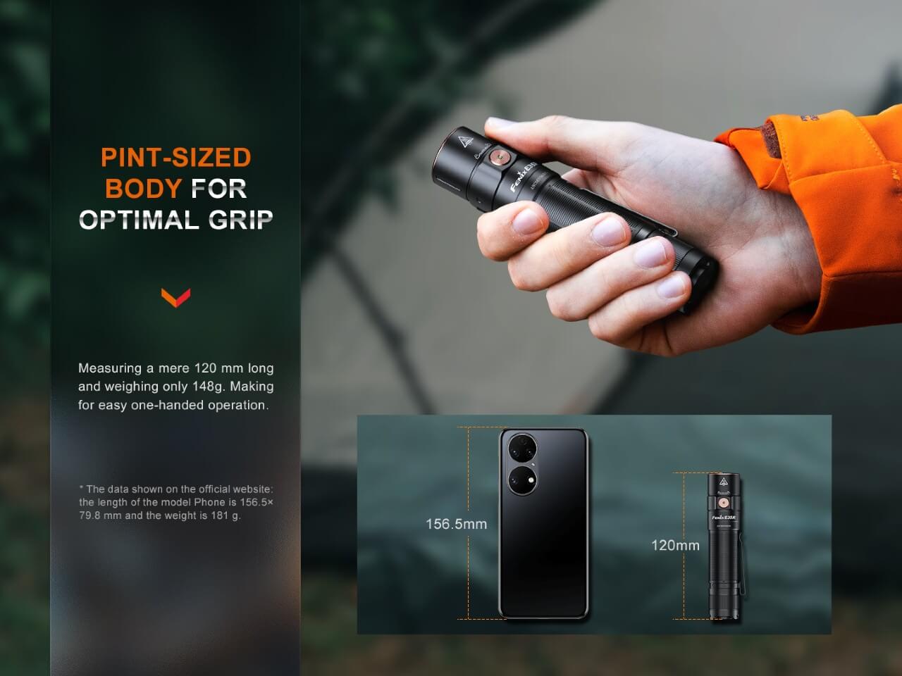 Fenix E35R Rechargeable EDC Flashlight | 3100 Lumens | IOP | 6 Modes | USB-C