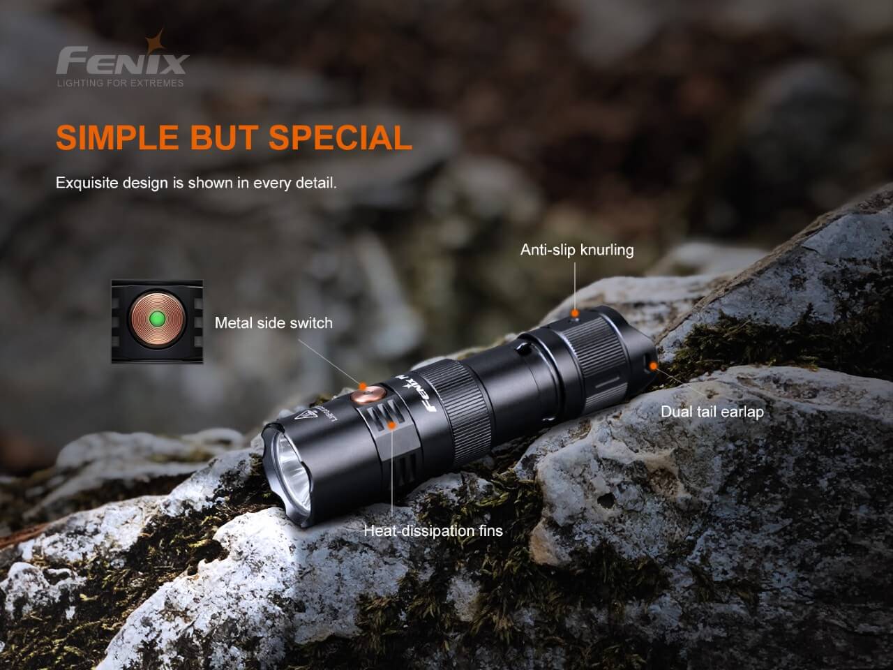 Fenix PD25R Rechargeable EDC Flashlight | 800 Lumens | 250m | IP68 | USB-C