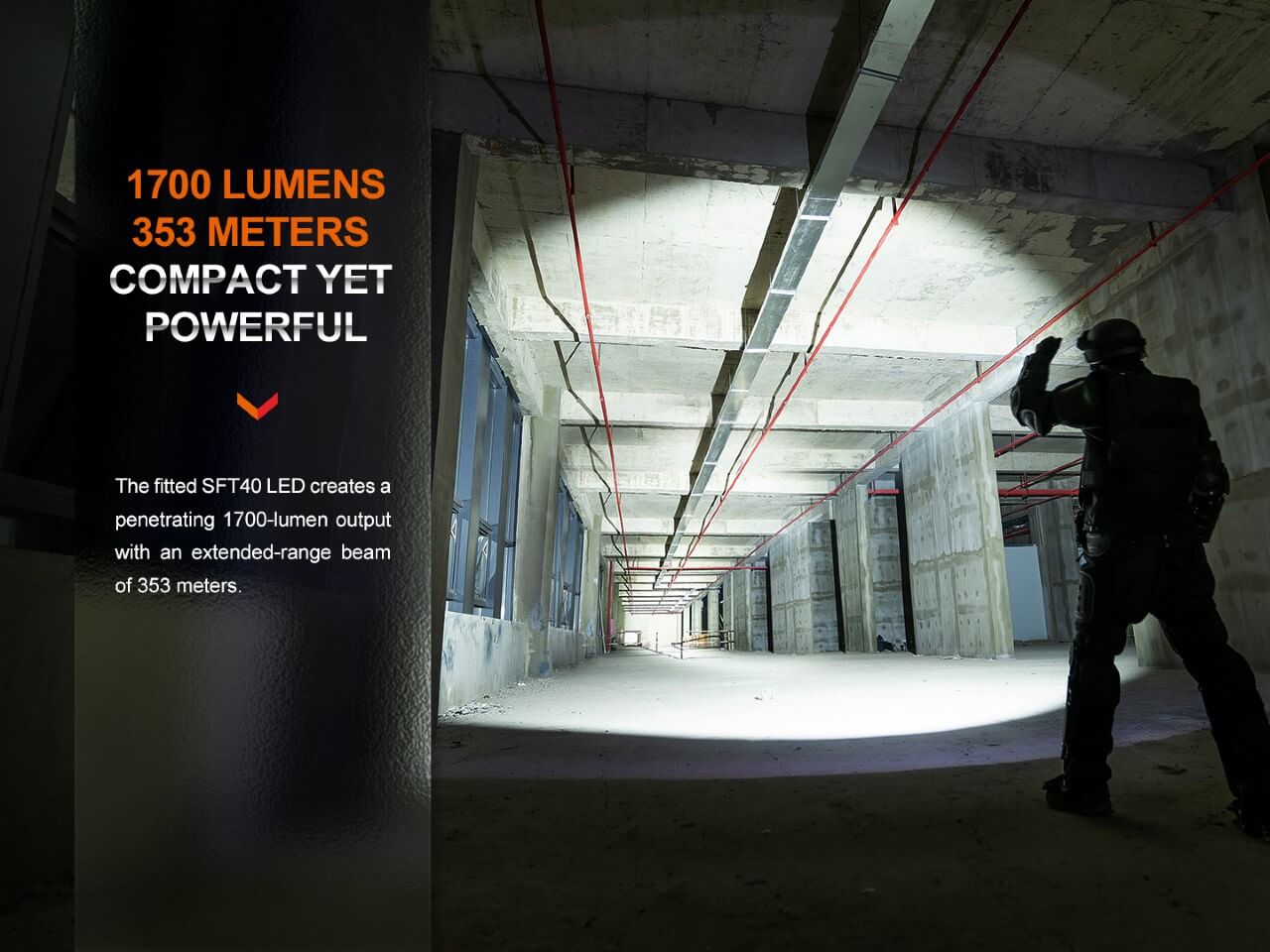 Fenix PD35R Compact Rechargeable Tactical Flashlight | 1700 Lumens | 1100 ft | IP68