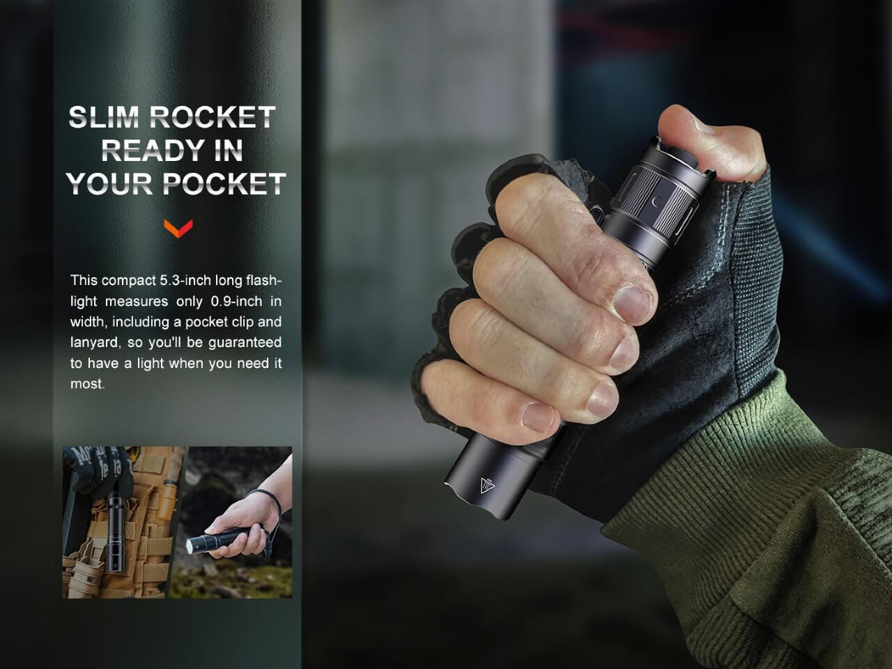 Fenix PD35R Compact Rechargeable Tactical Flashlight | 1700 Lumens | 1100 ft | IP68