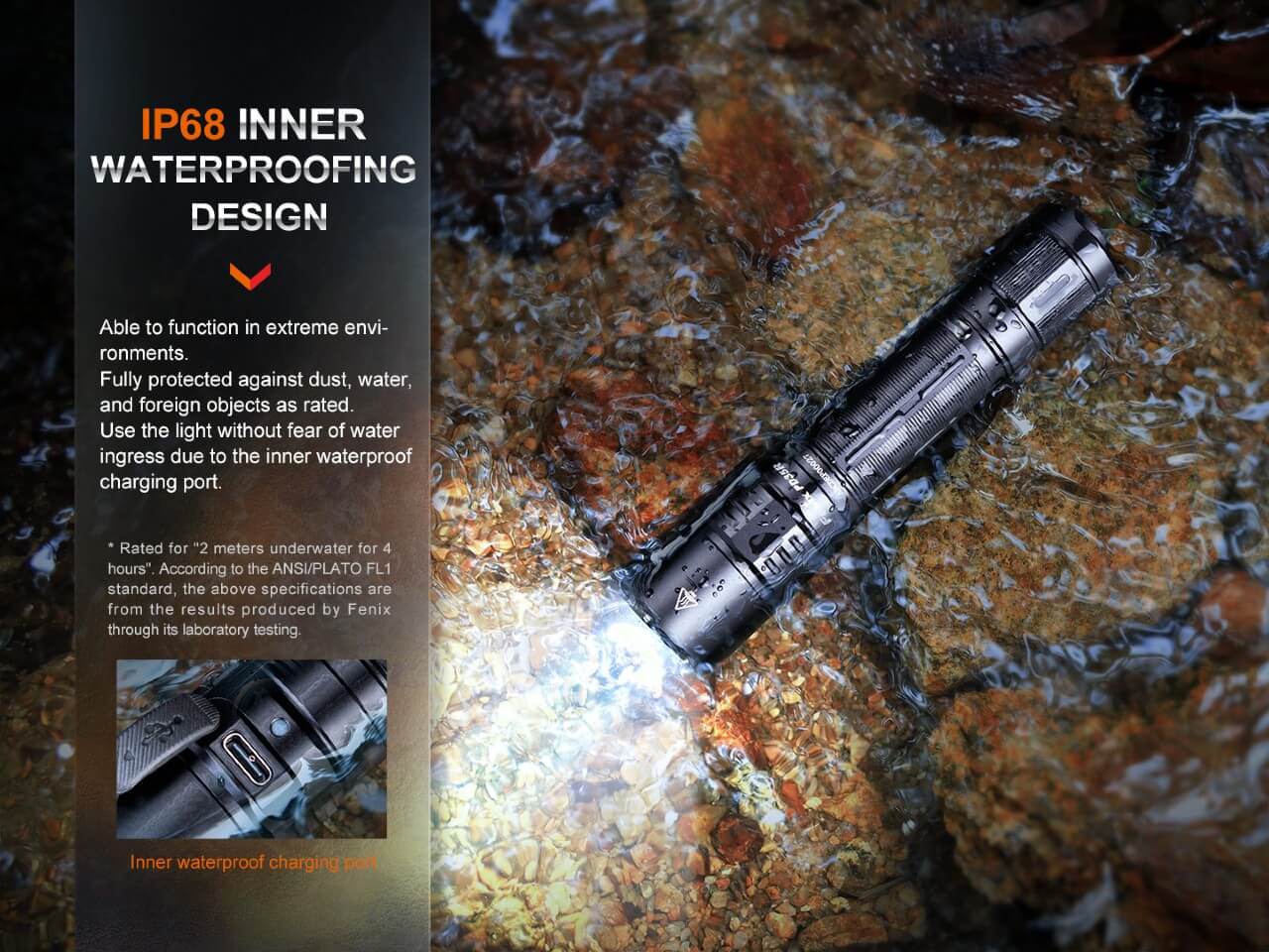Fenix PD35R Compact Rechargeable Tactical Flashlight | 1700 Lumens | 1100 ft | IP68