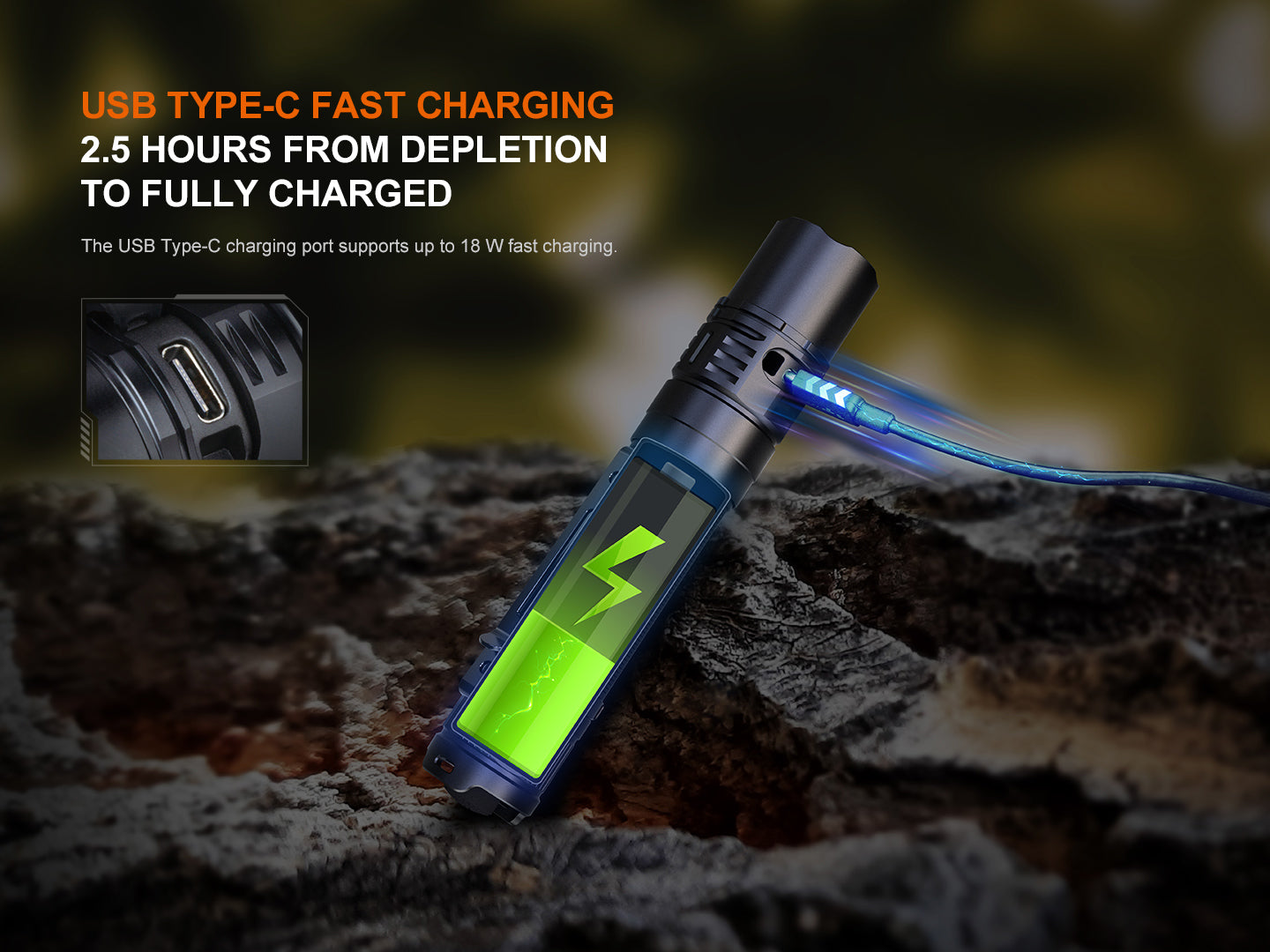 Fenix PD36R V2 Compact Rechargeable Tactical Flashlight | 1700 Lumens | 396m | IP68