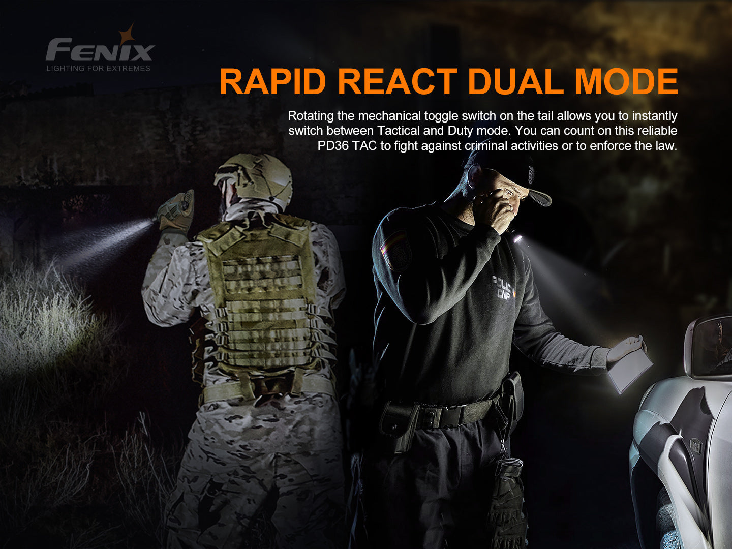 Fenix PD36 TAC Tactical Flashlight | 3000 Lumens | 898 ft Beam | USB-C | IP68