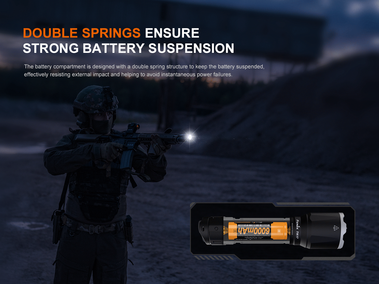 Fenix TK17 Dual Switch Tactical Flashlight | 3600 Lumens | 330m | Power Bank | IP68