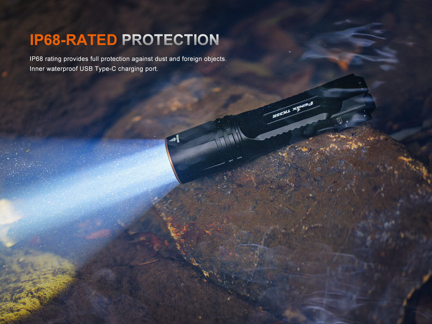 Fenix TK35R UV Tactical Flashlight | 5800 Lumens | 610m | Dual UV | USB-C | IP68