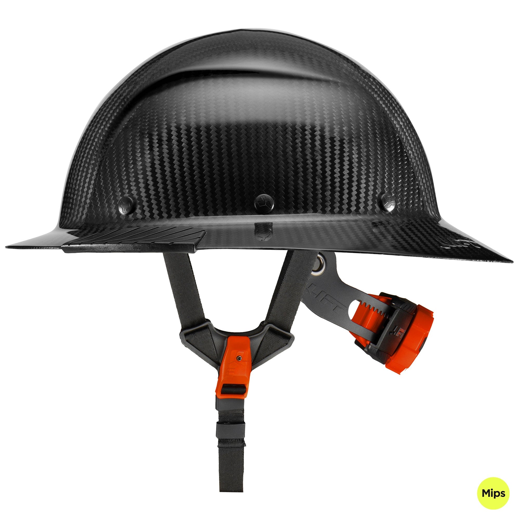 LIFT Safety DAX Full Brim Hard Hat with MIPS | Carbon Gloss | ANSI Type I Class C