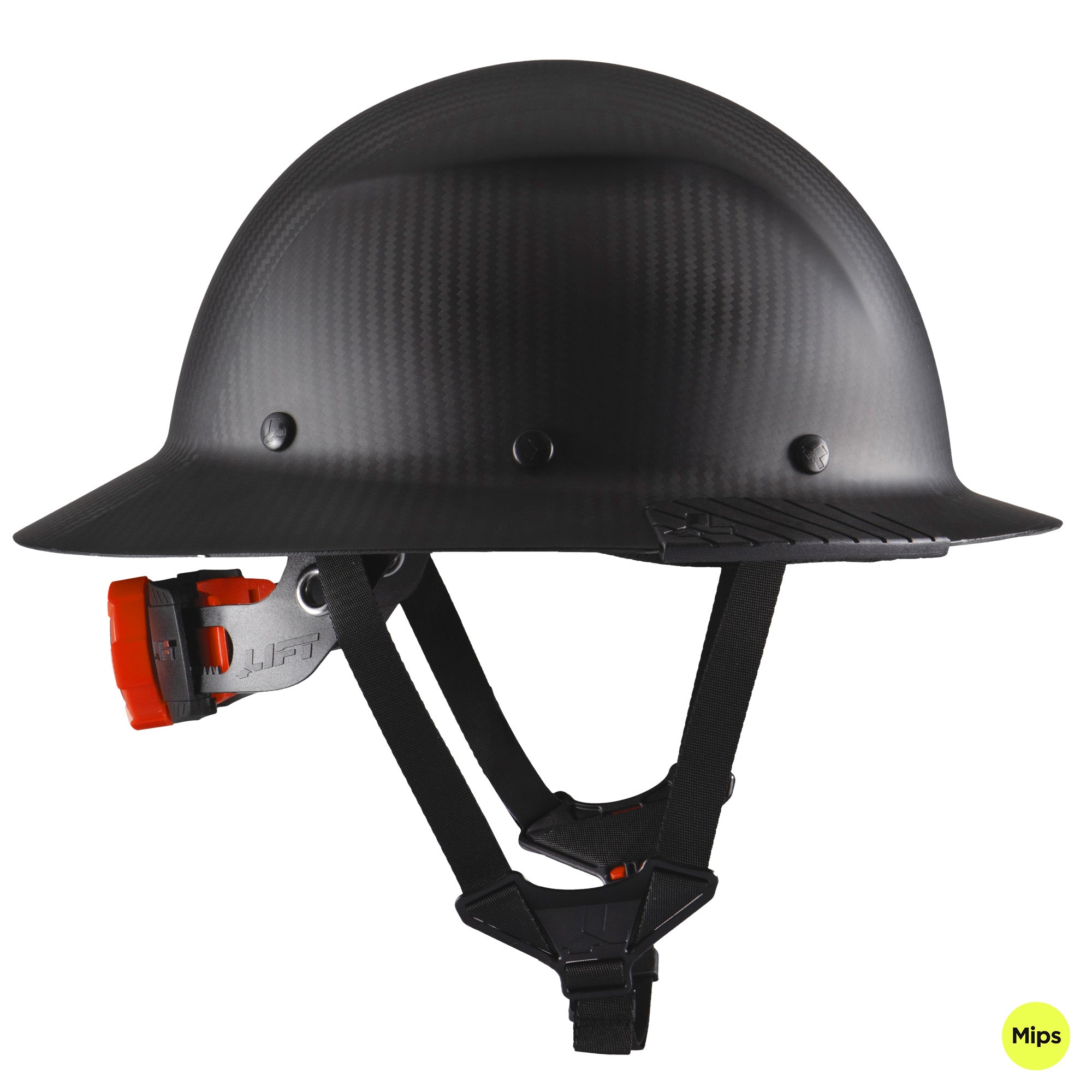 LIFT Safety DAX Full Brim Hard Hat with MIPS | Carbon Matte | ANSI Type I Class C