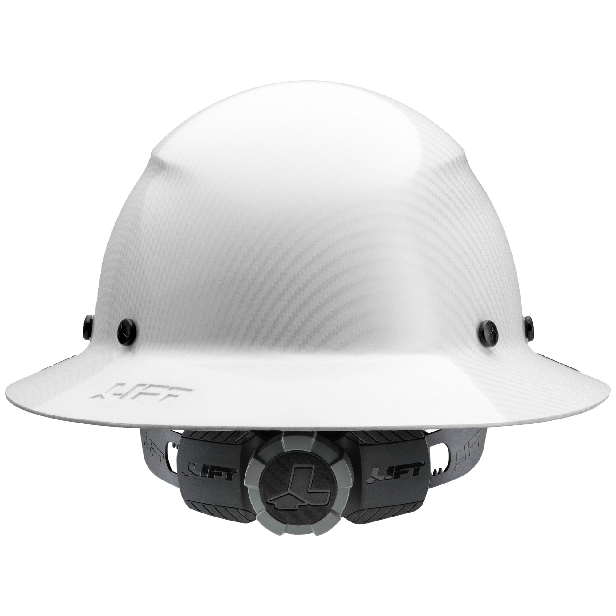 LIFT Safety DAX White Carbon Full Brim Hard Hat | ANSI Type I Class G | EN 397