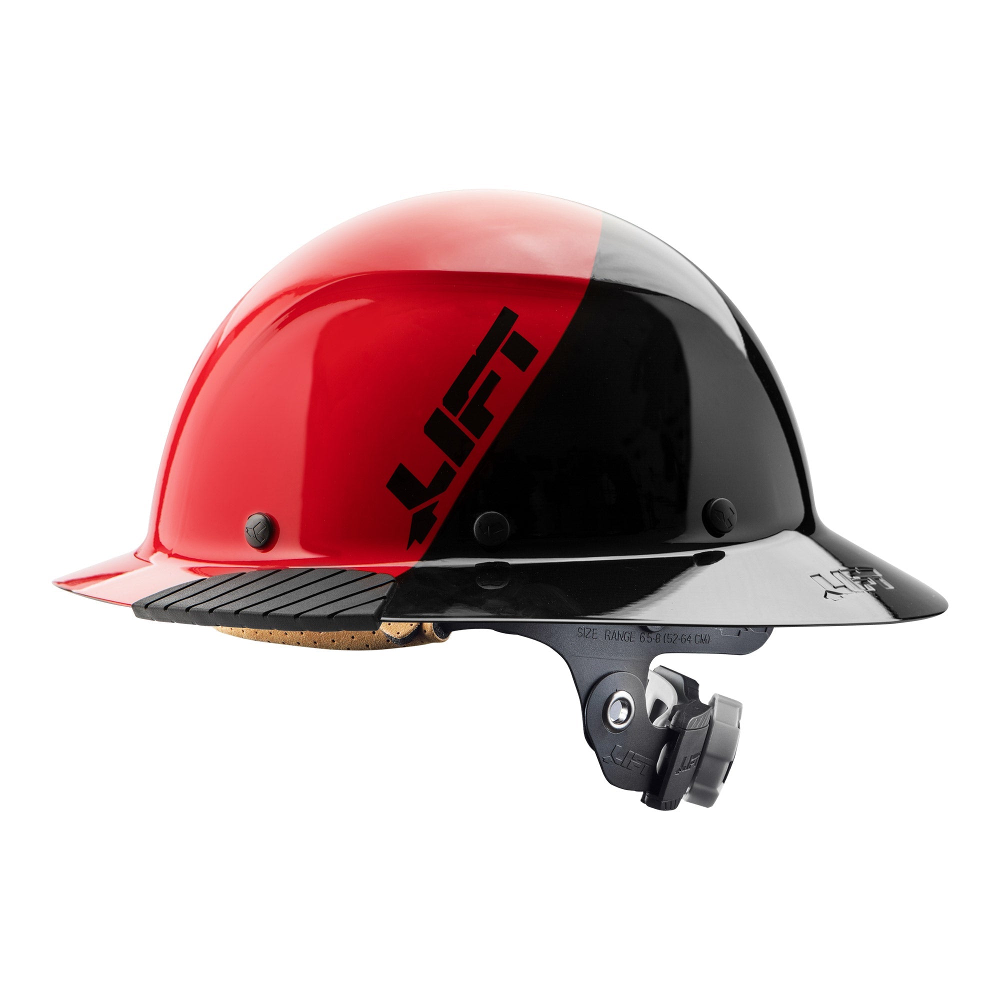 LIFT Safety DAX Fifty/50 Red Full Brim Hard Hat | ANSI Type I Class G | EN 397