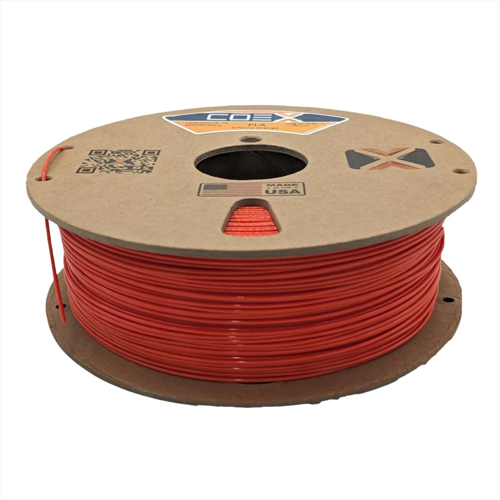 COEX 3D PLA Filament – Inferno Orange – Easy Print, Vibrant 3D Printing Material
