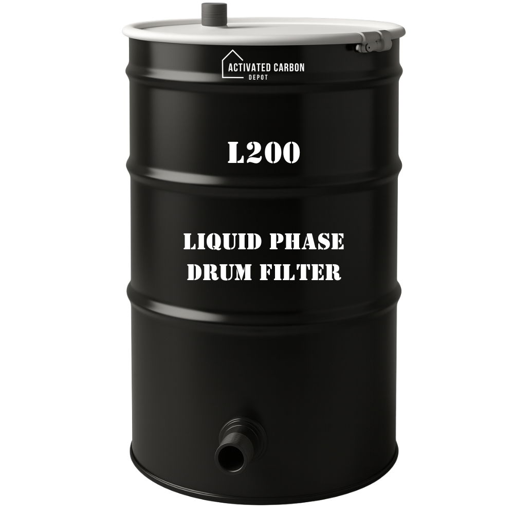 l200 liquid phase activated carbon drum filter