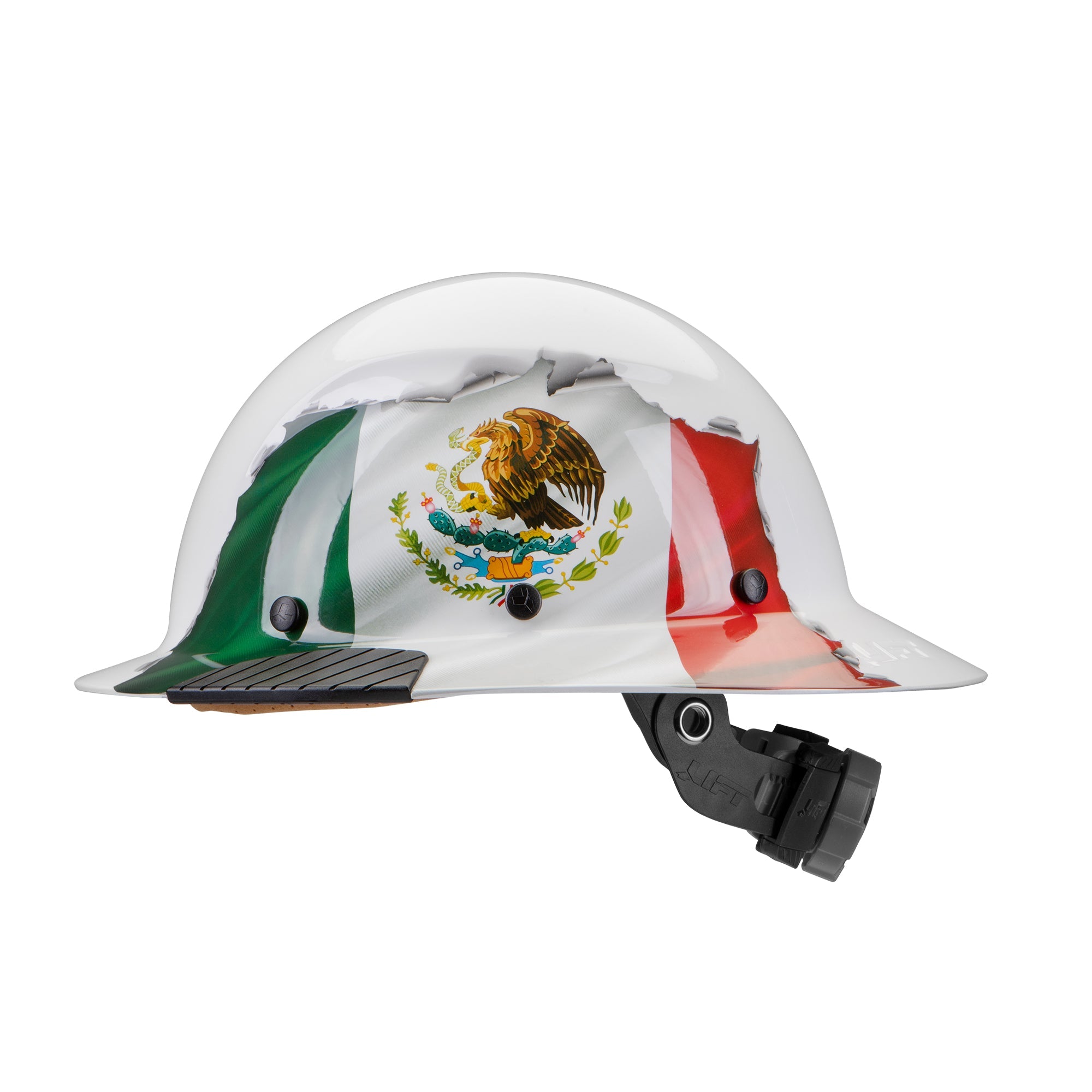 LIFT Safety DAX Mexican Flag Full Brim Hard Hat | ANSI Type I Class G | EN 397