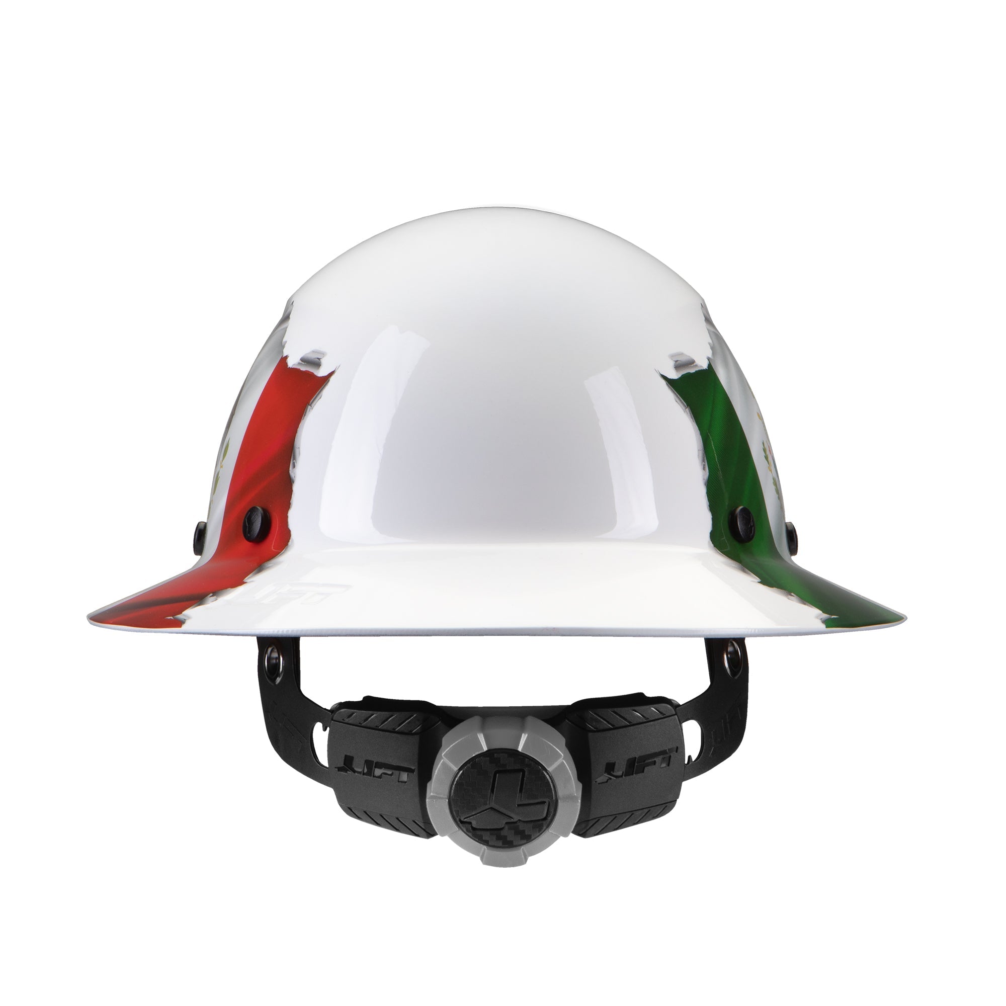 LIFT Safety DAX Mexican Flag Full Brim Hard Hat | ANSI Type I Class G | EN 397