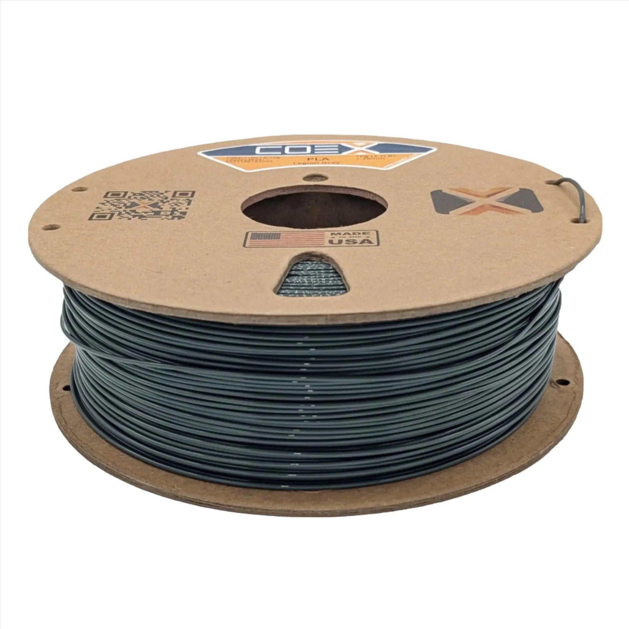 COEX 3D PLA Filament – Legion Grey – Easy Print, Consistent 3D Printing Material