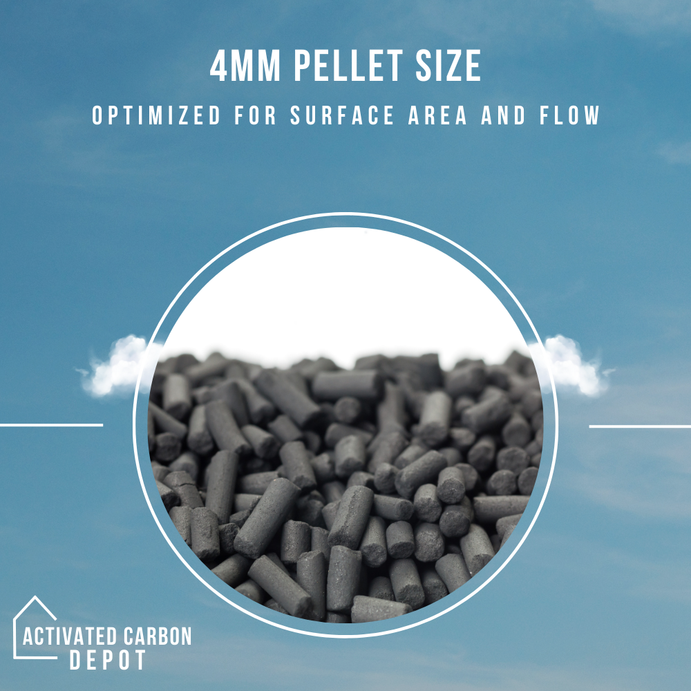 4mm pelletized activated carbon for air