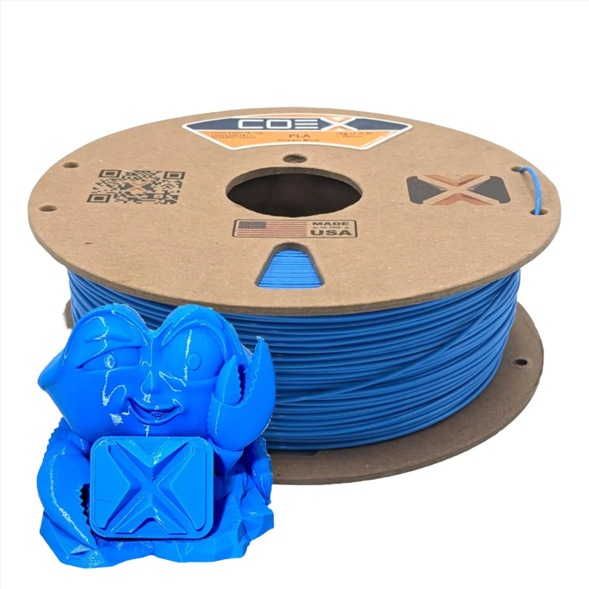 COEX 3D PLA Filament – Ocean Blue – Easy Print, Smooth Finish 3D Printing Material