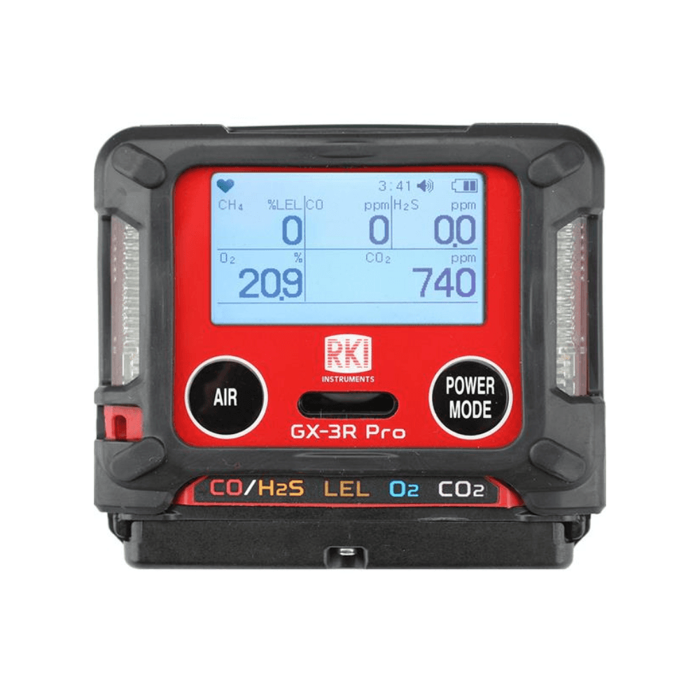 RKI GX-3R Pro Five Gas Personal Monitor LEL, O2, H2S, CO, CO2, SO2 (Common Configurations) - Activated Carbon Depot.