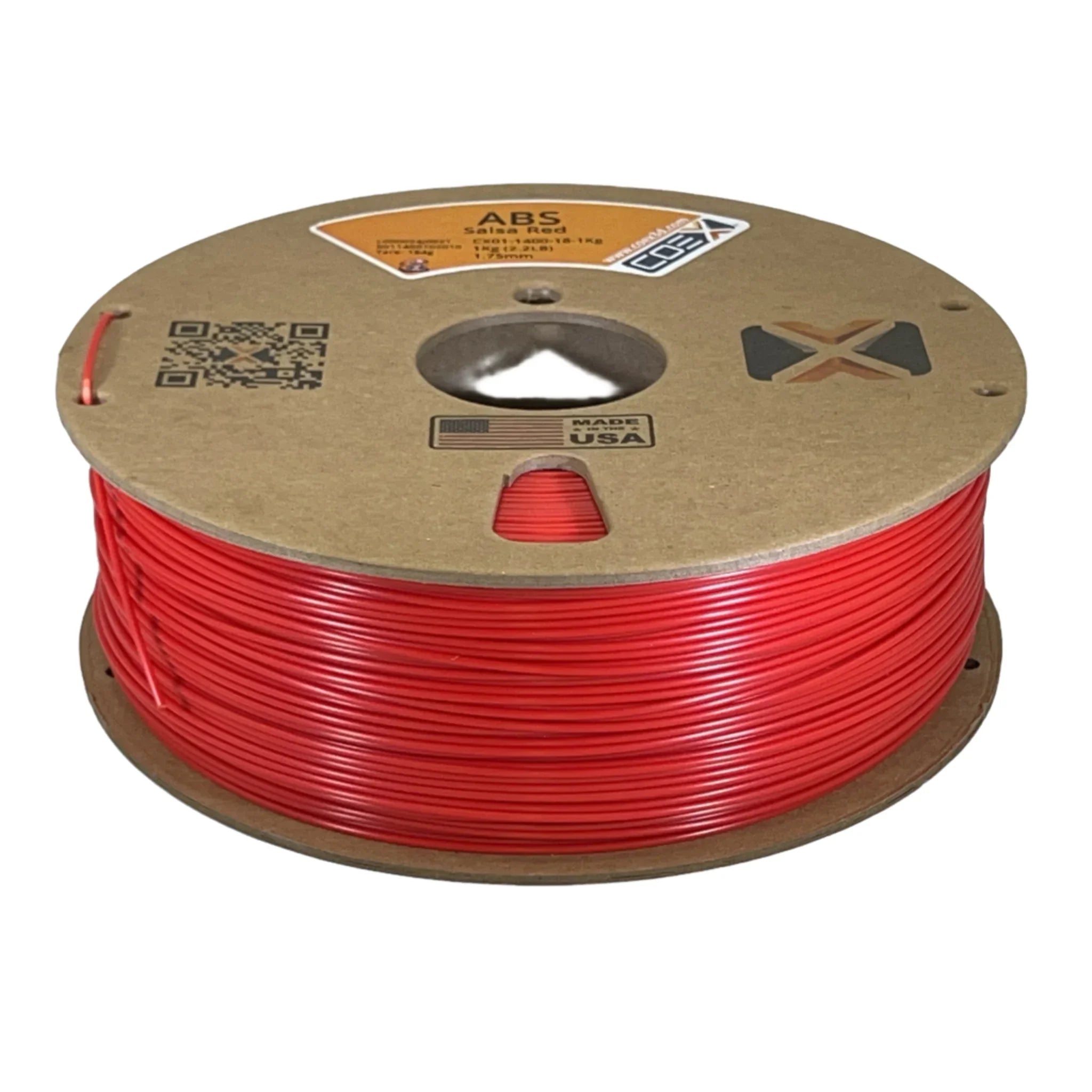 COEX 3D ABS+ Filament – Salsa Red – Low Warp, High Strength 3D Printing Material