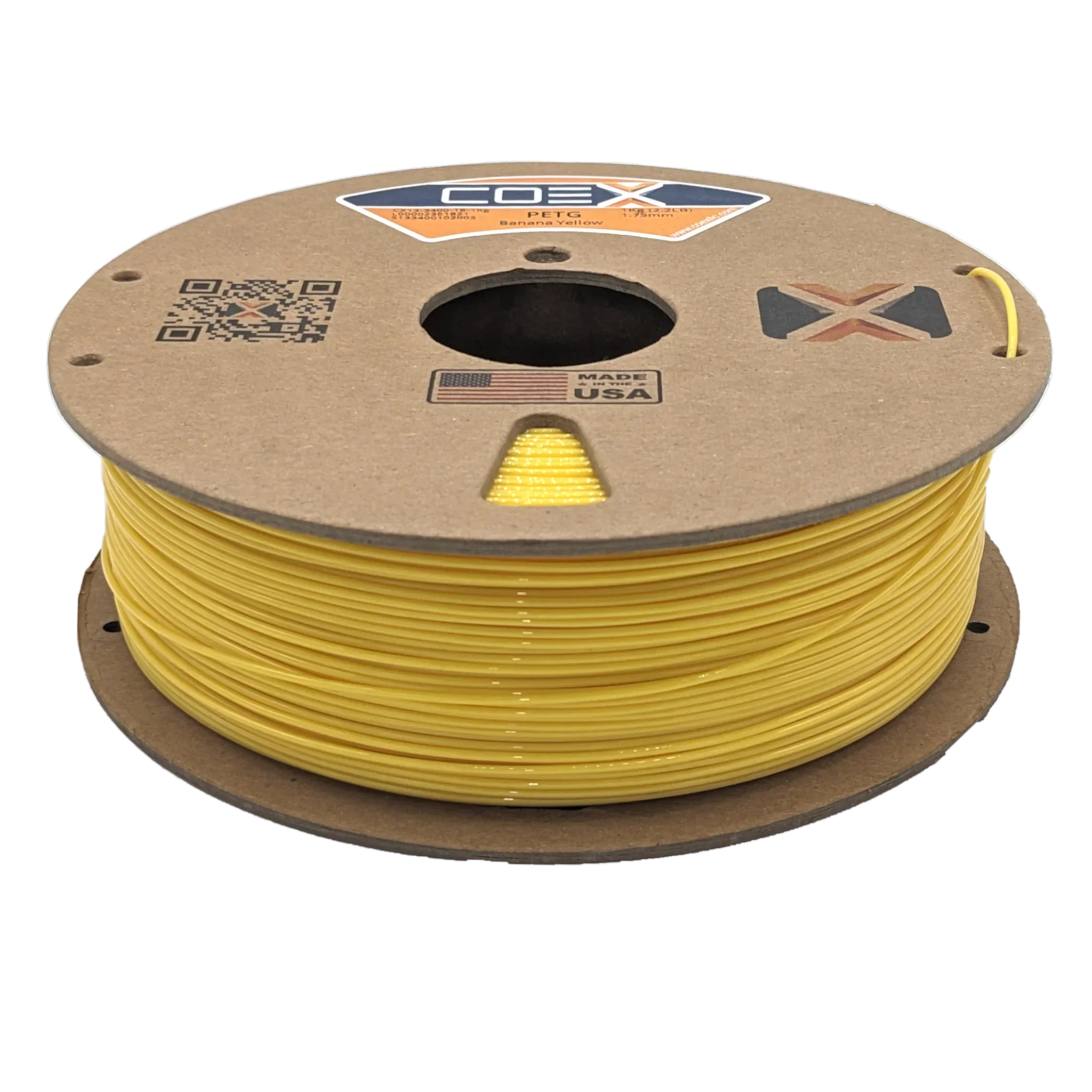 COEX 3D PCTG Prime Filament – Banana Yellow – High Impact, Chemical Resistant 3D Printing Material