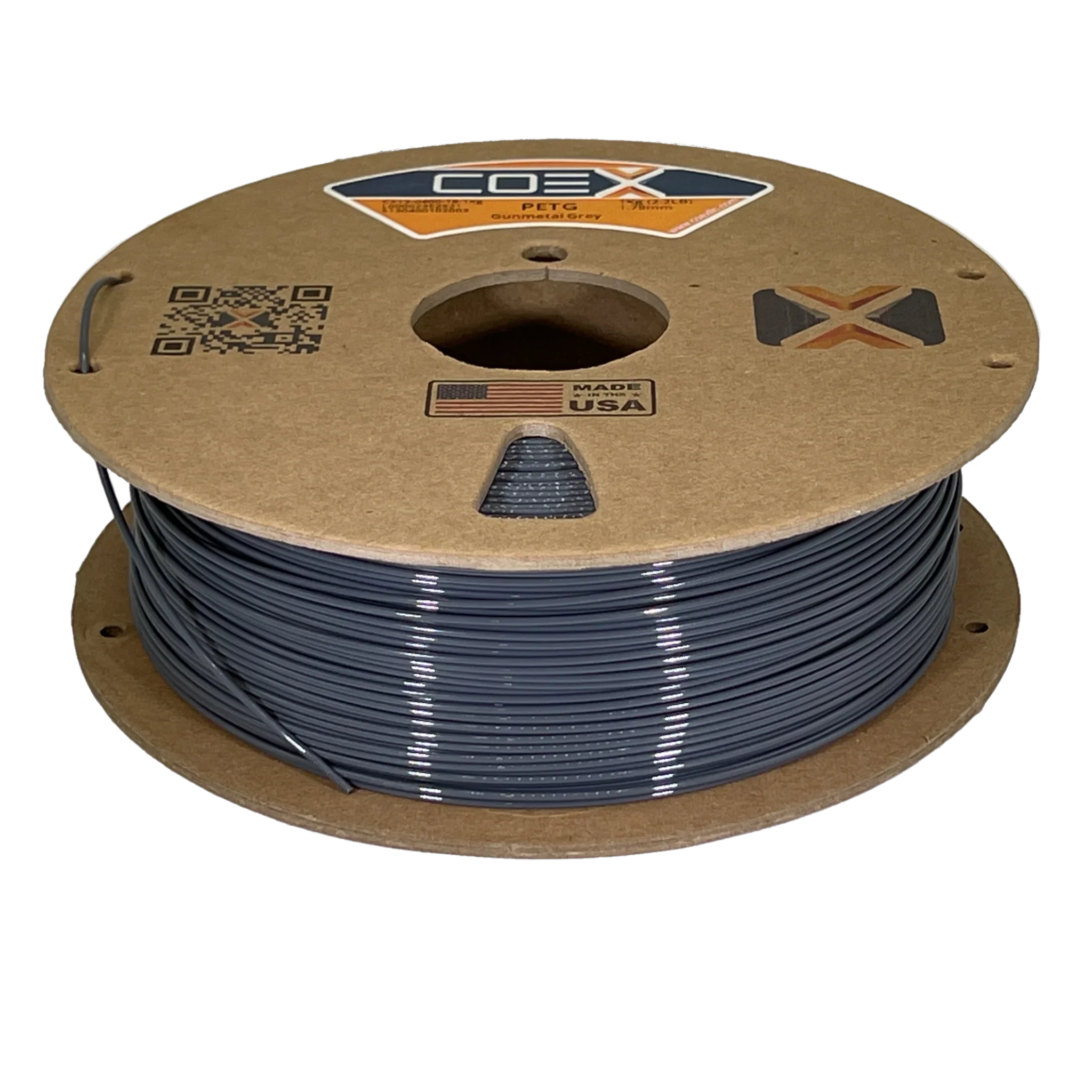 COEX 3D PETG Filament – Gunmetal Gray – Strong, Low Warp, Glossy 3D Printing Material