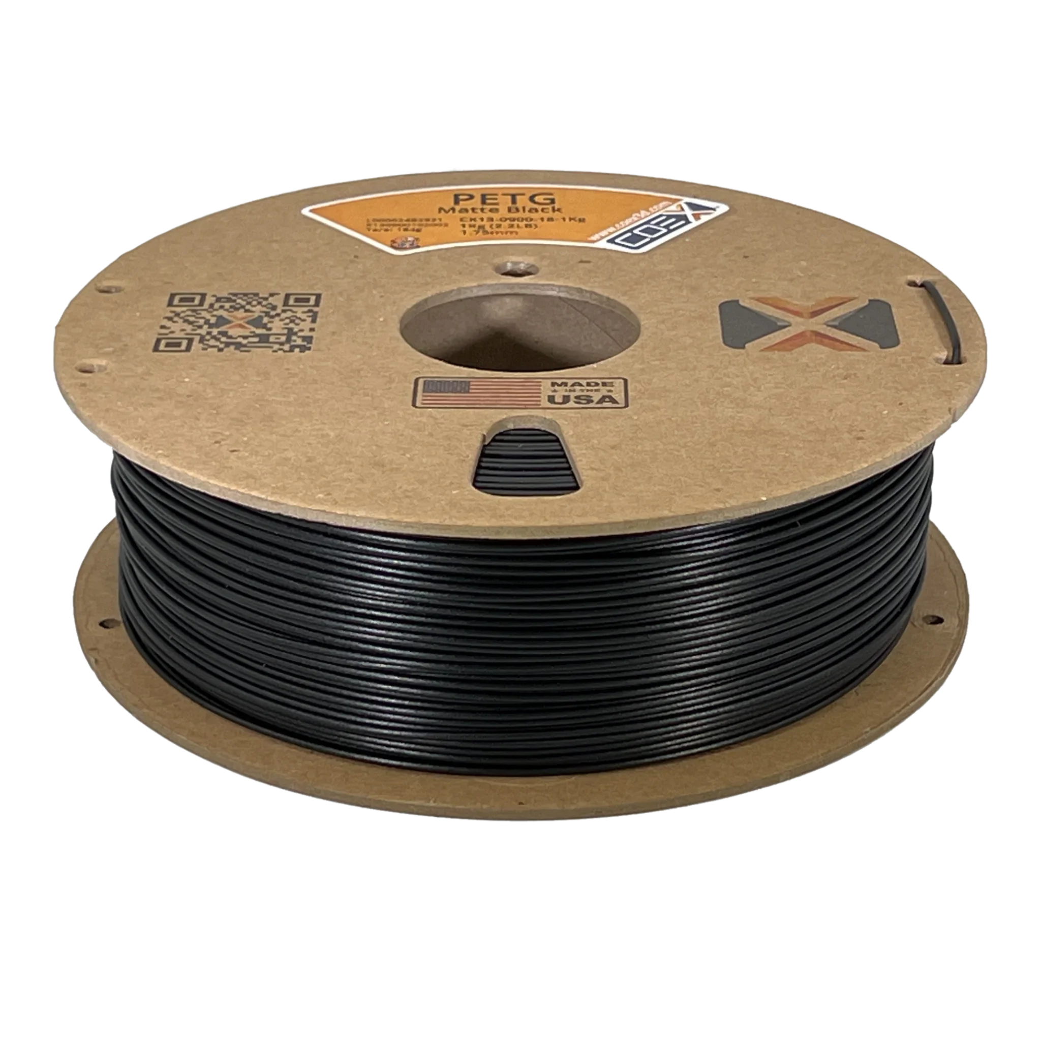 COEX 3D PETG Filament – Matte Black – Strong, Low Warp, Durable 3D Printing Material