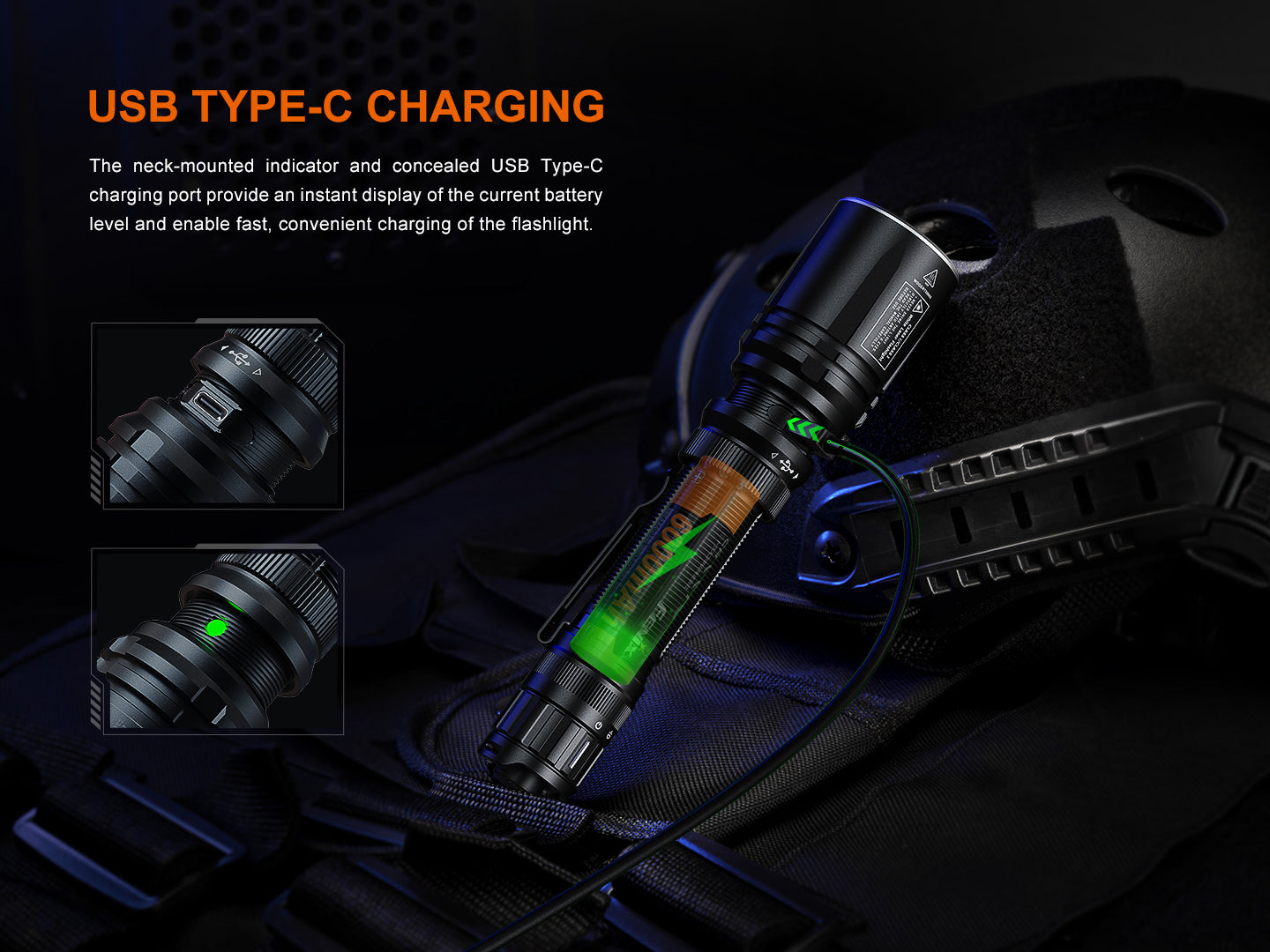 Fenix TK30R Tactical White Laser Rechargeable Flashlight | 500 Lumens | 1500m Beam | IP68