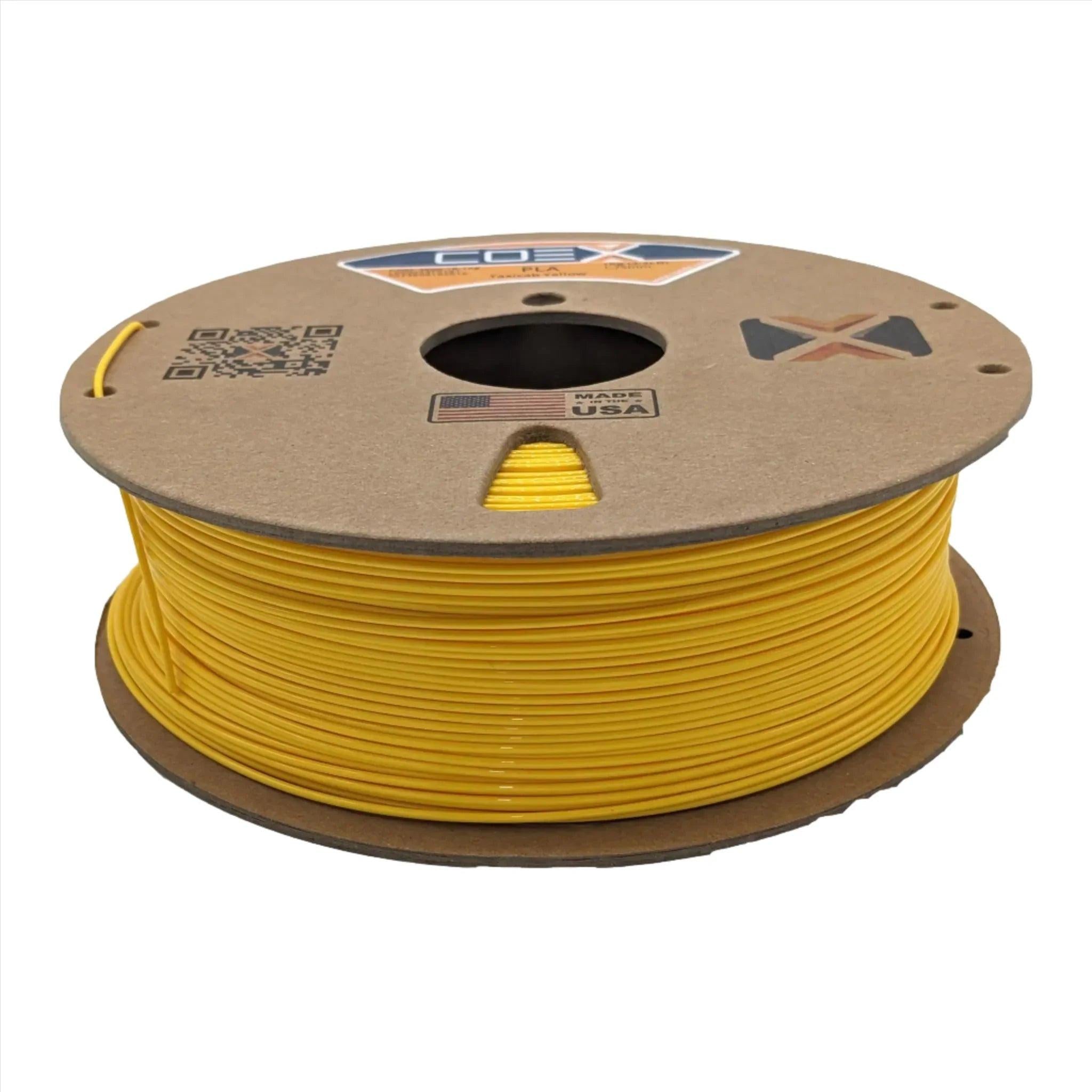 COEX 3D PLA Filament – Taxicab Yellow – Easy Print, Smooth Finish 3D Printing Material