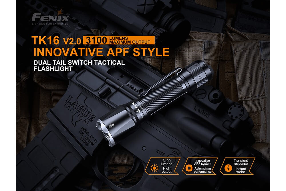 Fenix TK16 V2.0 Tactical Flashlight | 3100 Lumens | 36,100 Candela | USB-C