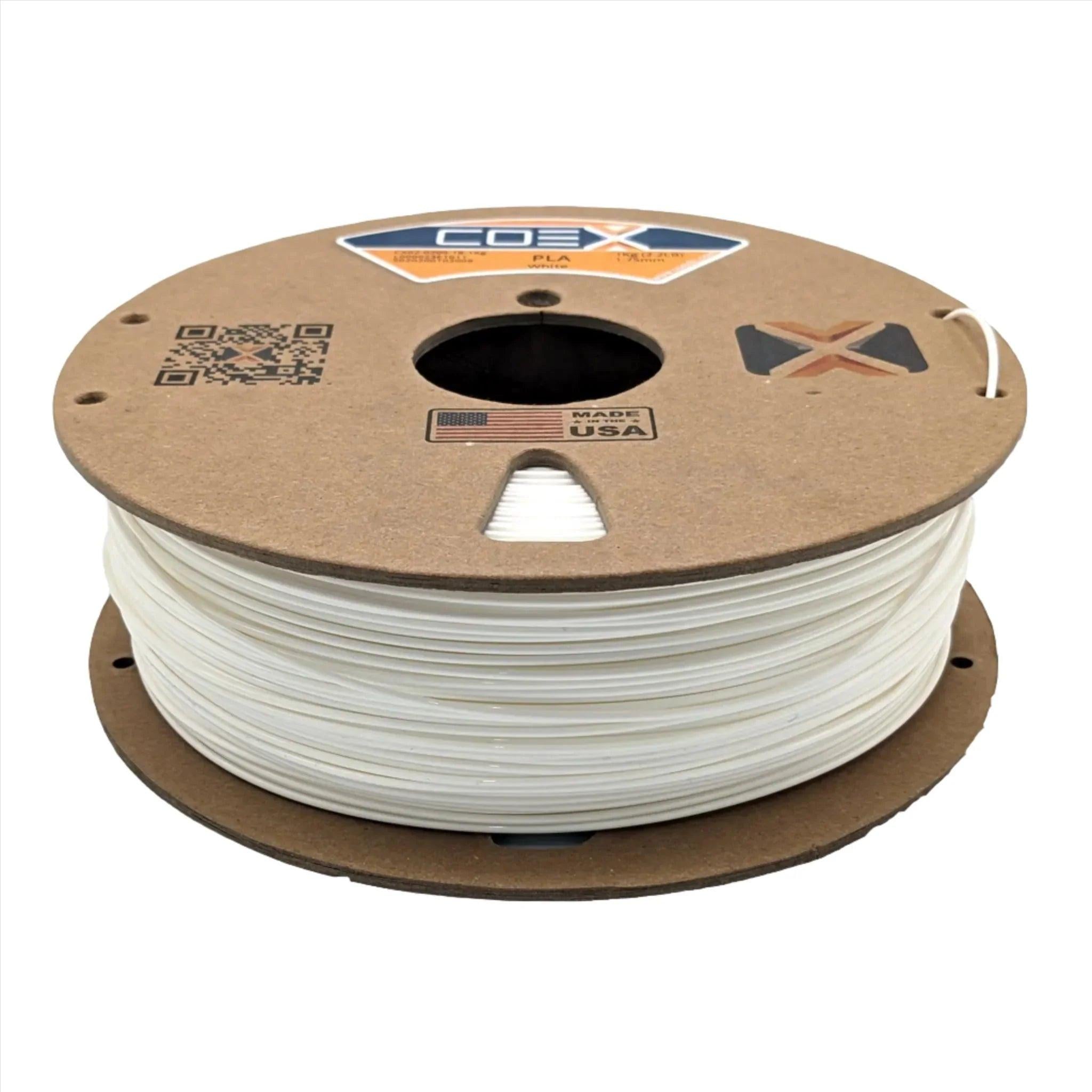 COEX 3D PLA Filament – White – Easy Print, Smooth Finish 3D Printing Material