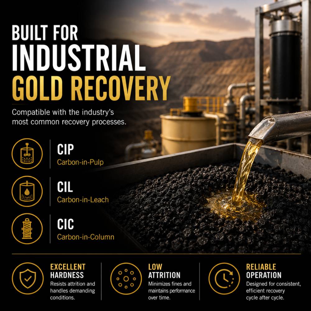 Activated Charcoal for Gold and Precious Metal Recovery