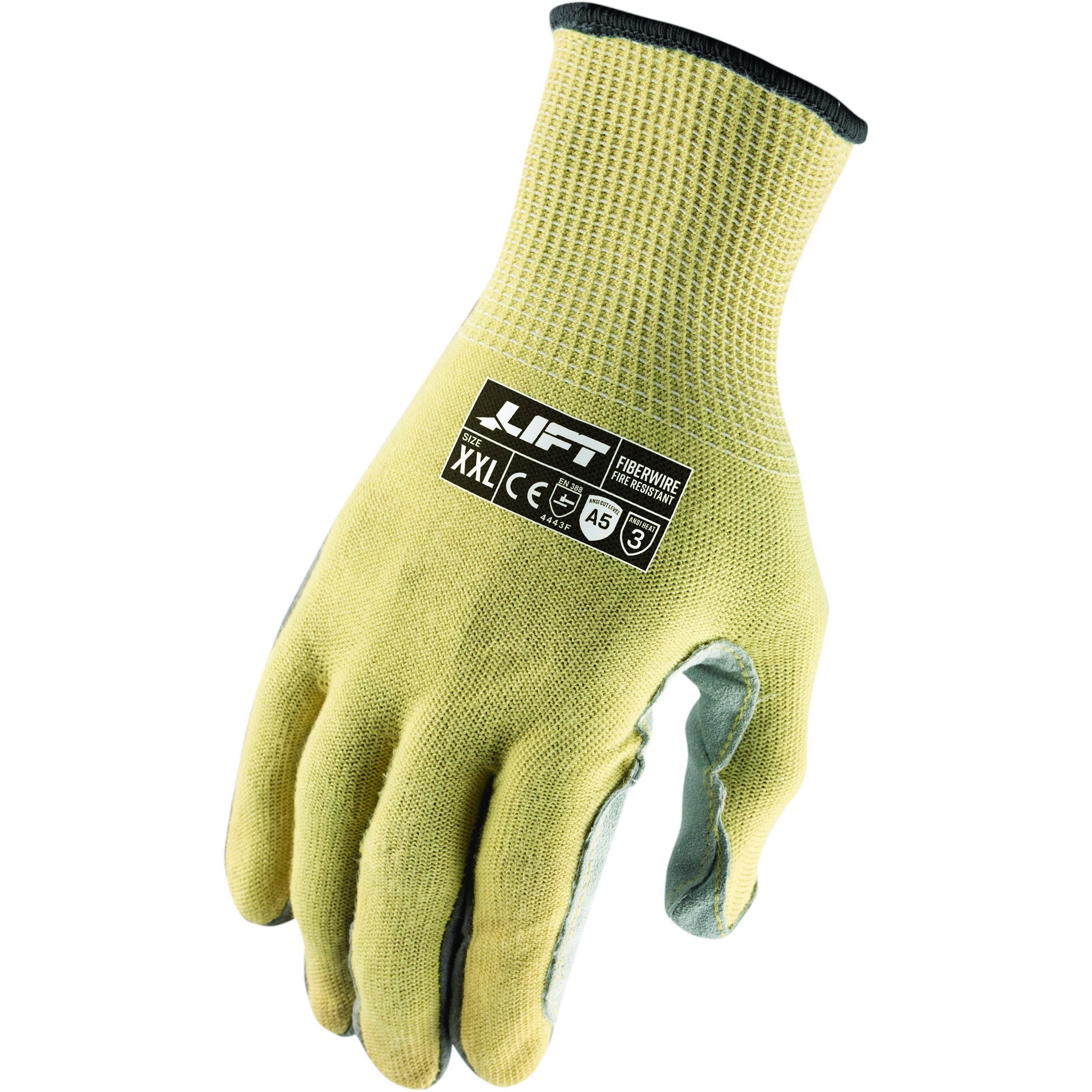 LIFT Safety FiberWire FR A5 Leather Palm Glove | Cut & Fire Resistant | ANSI A3